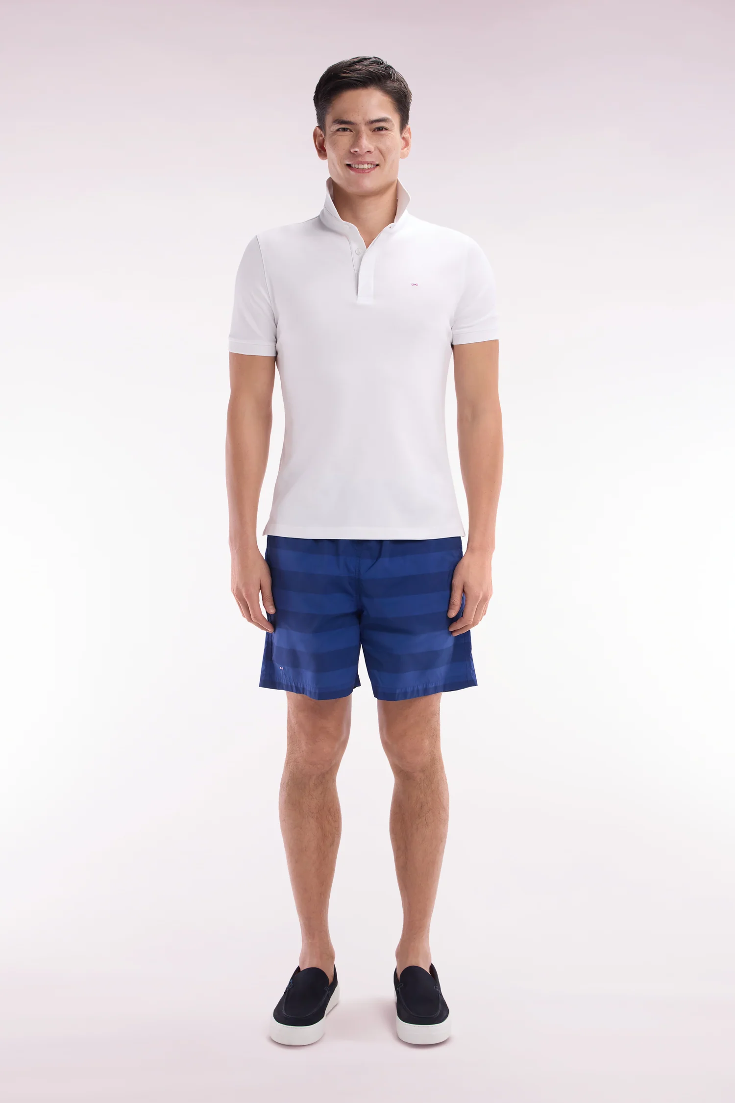 Maillot de bain cerclé bleu foncé