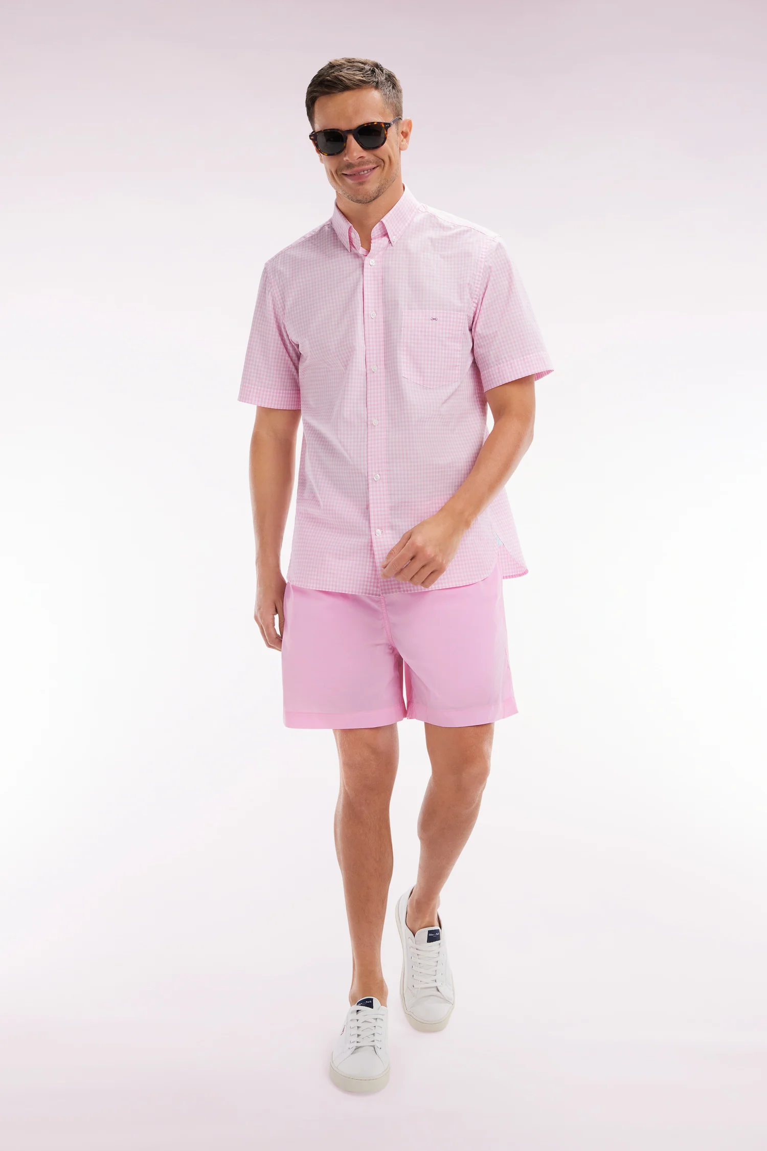 Maillot de bain uni rose clair - Image 3