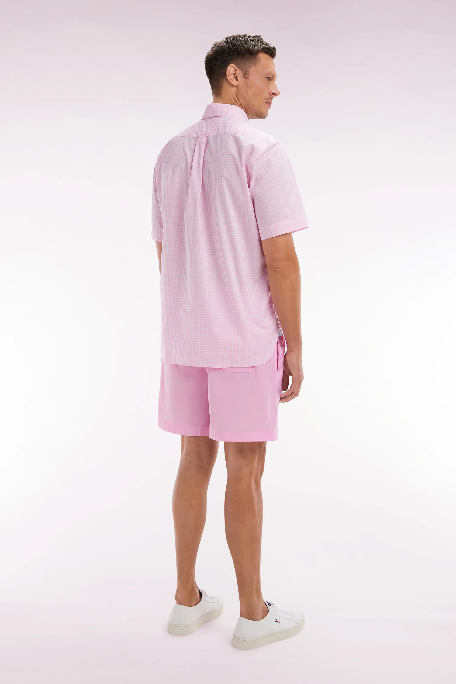 Maillot de bain uni rose clair - Image 4