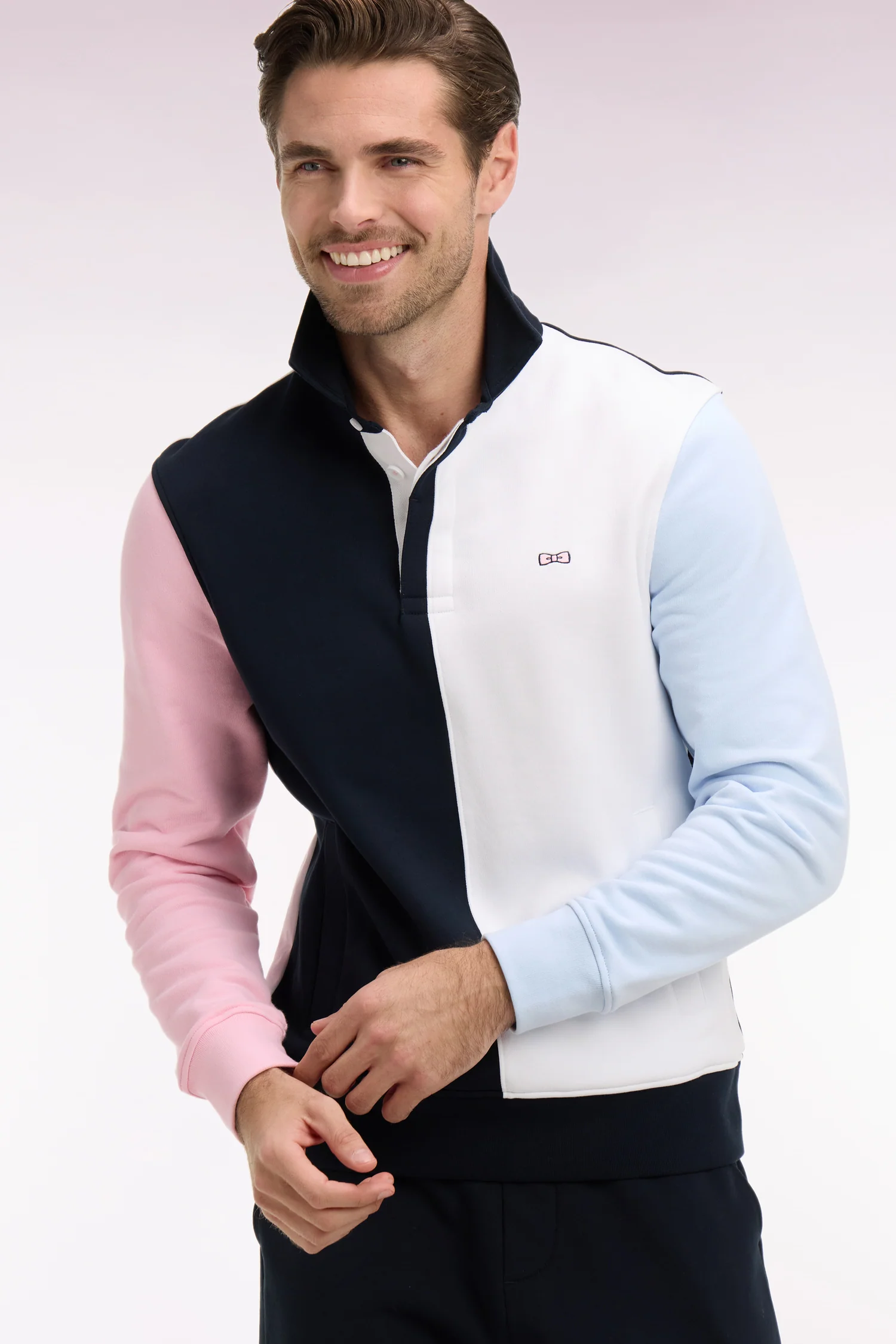 Maillot en molleton coton colorblock