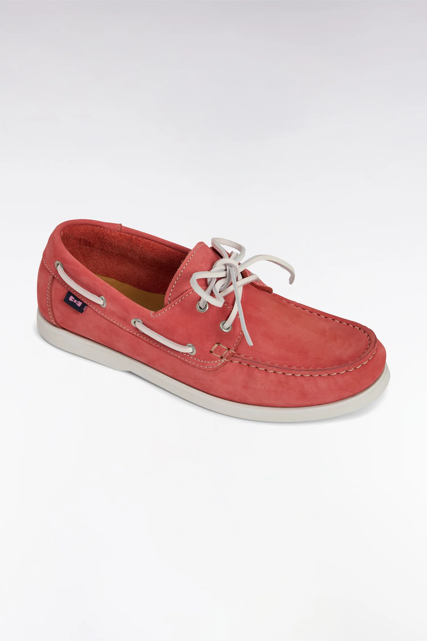 Mocassins bateau en cuir suédé rouge - Image 5