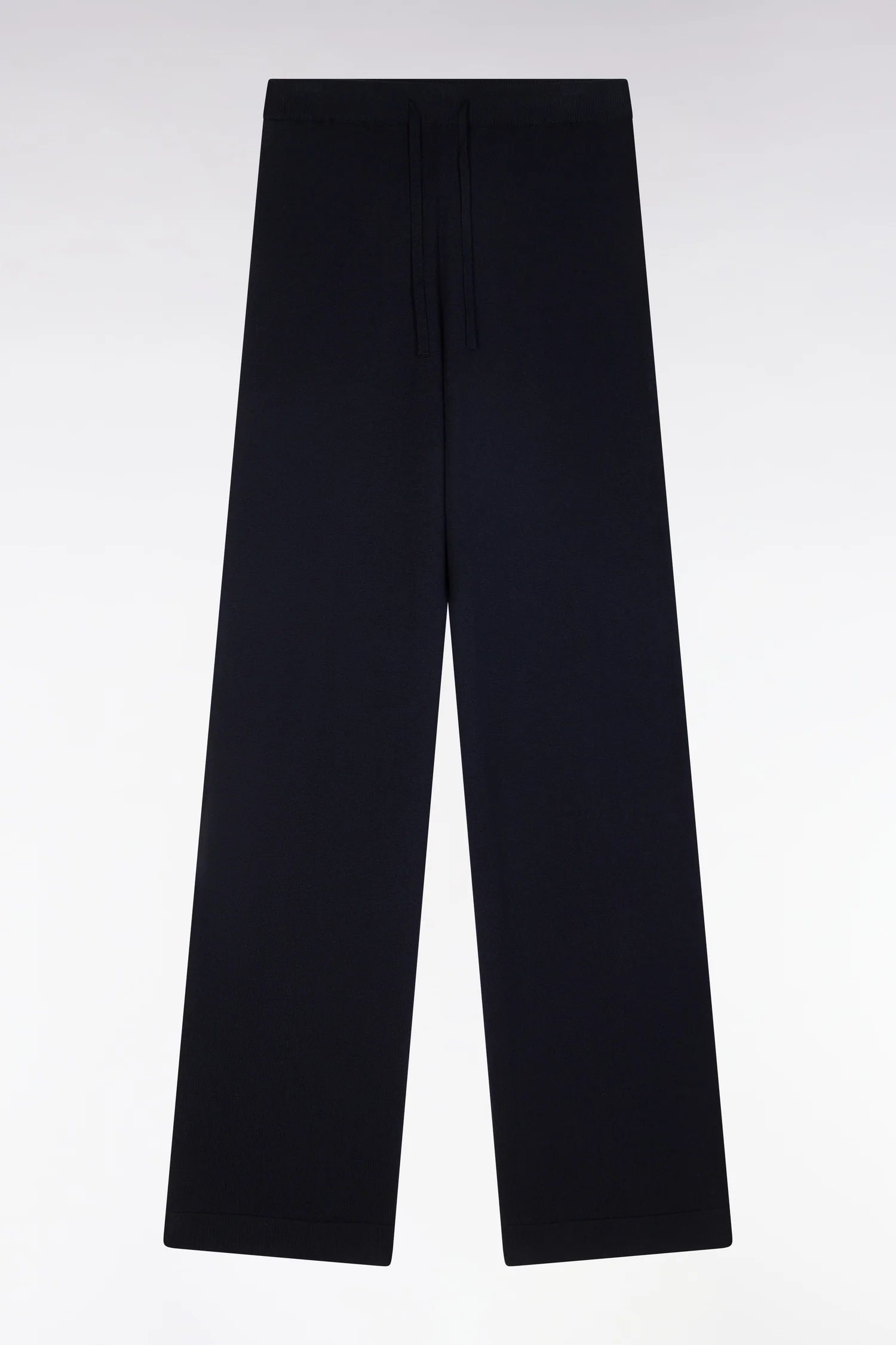 Pantalon à jambe large en coton biologique et cachemire marine coupe décontractée - Image 6