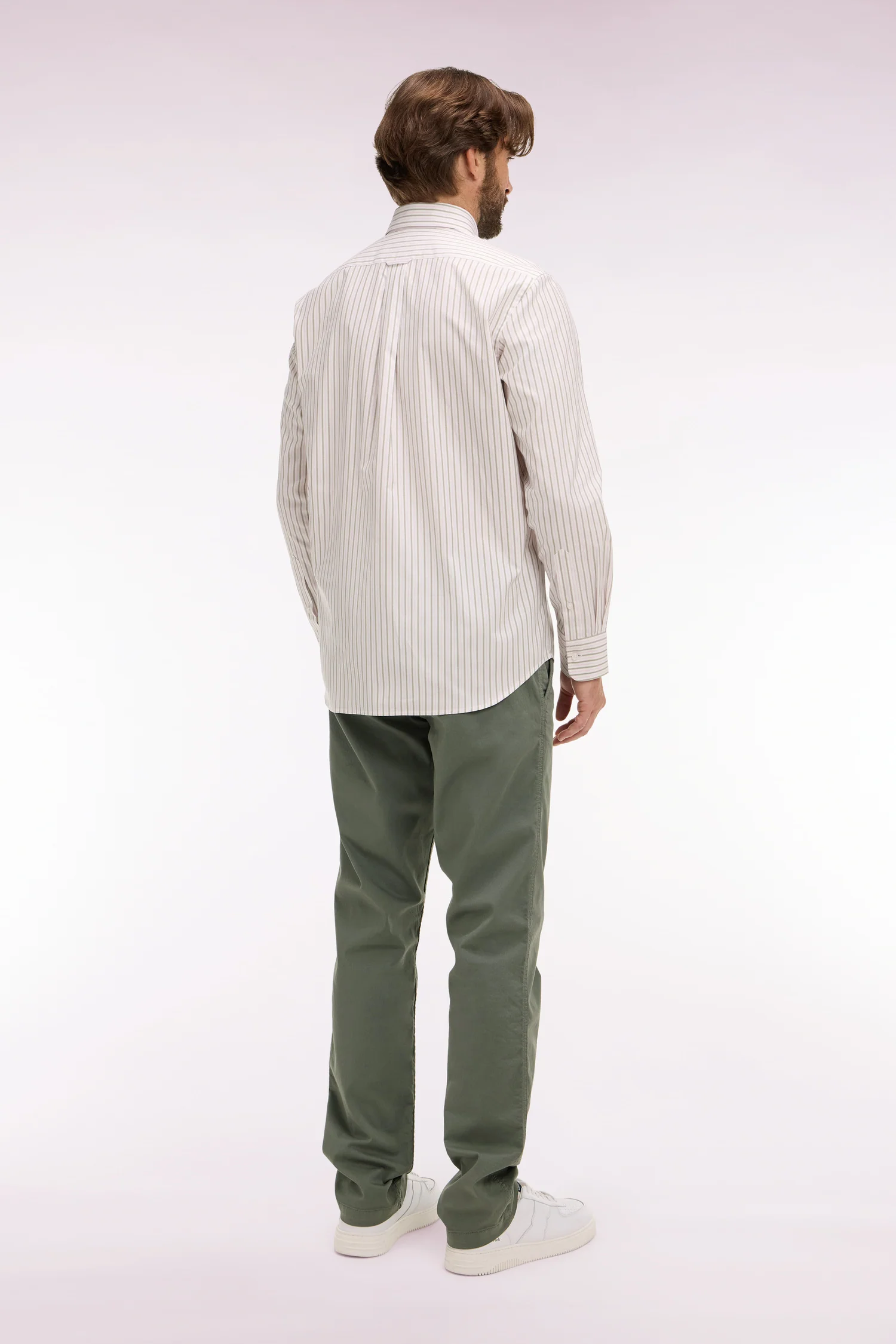Pantalon chino regular en coton stretch kaki - Image 5