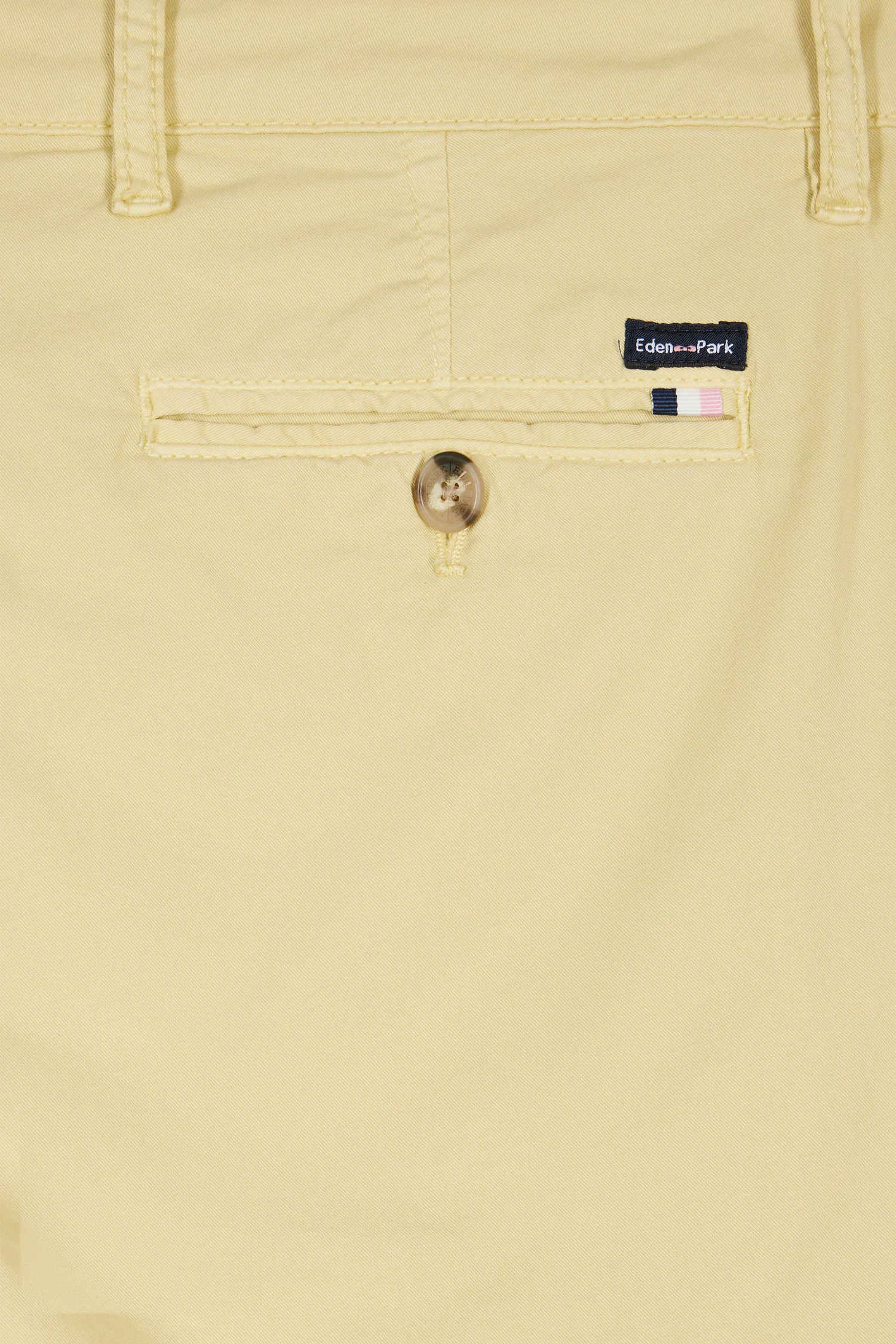 Pantalon chino sans plis en coton stretch ivoire coupe droite - Image 6