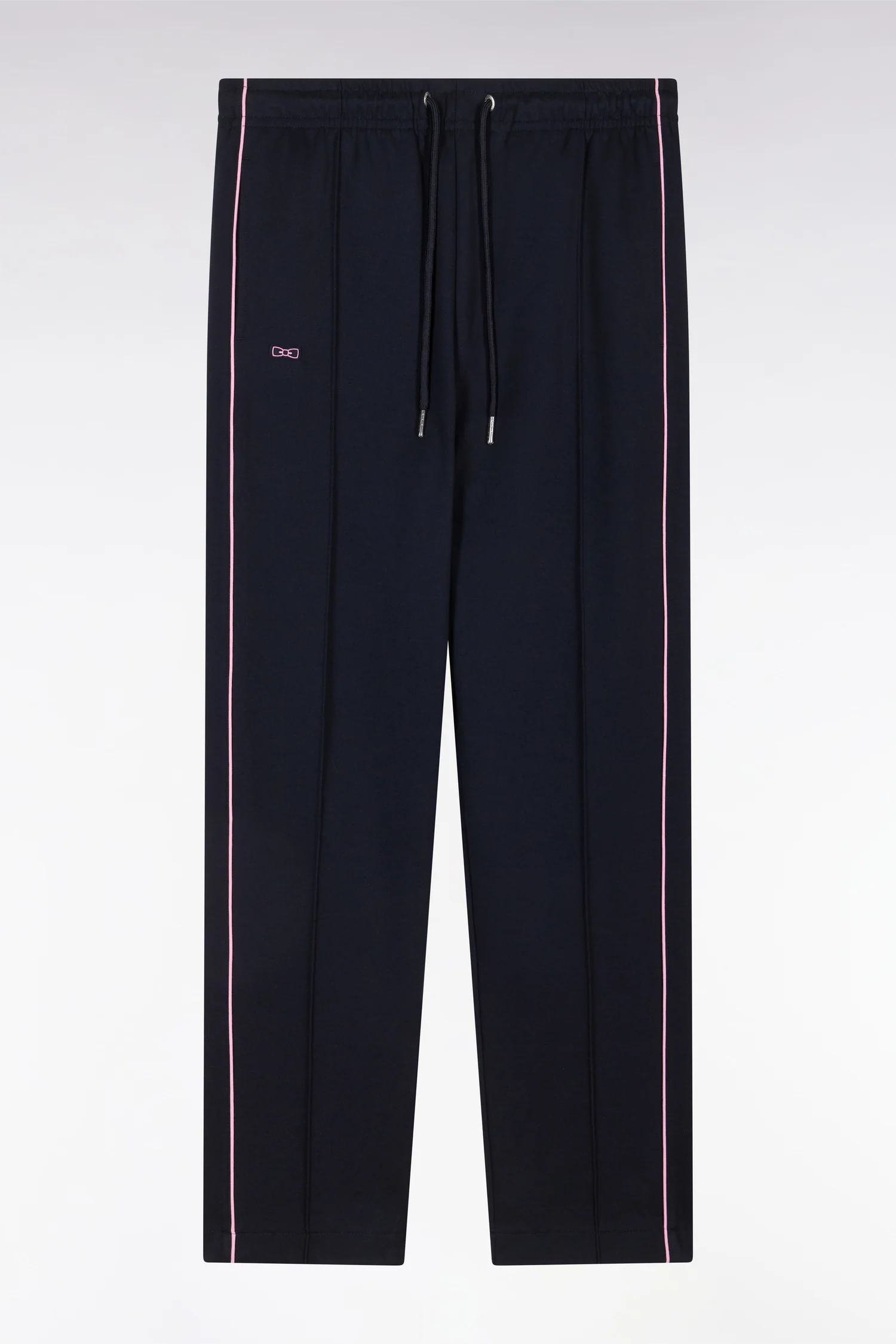 Pantalon jogging en coton interlock marine coupe droite - Image 2