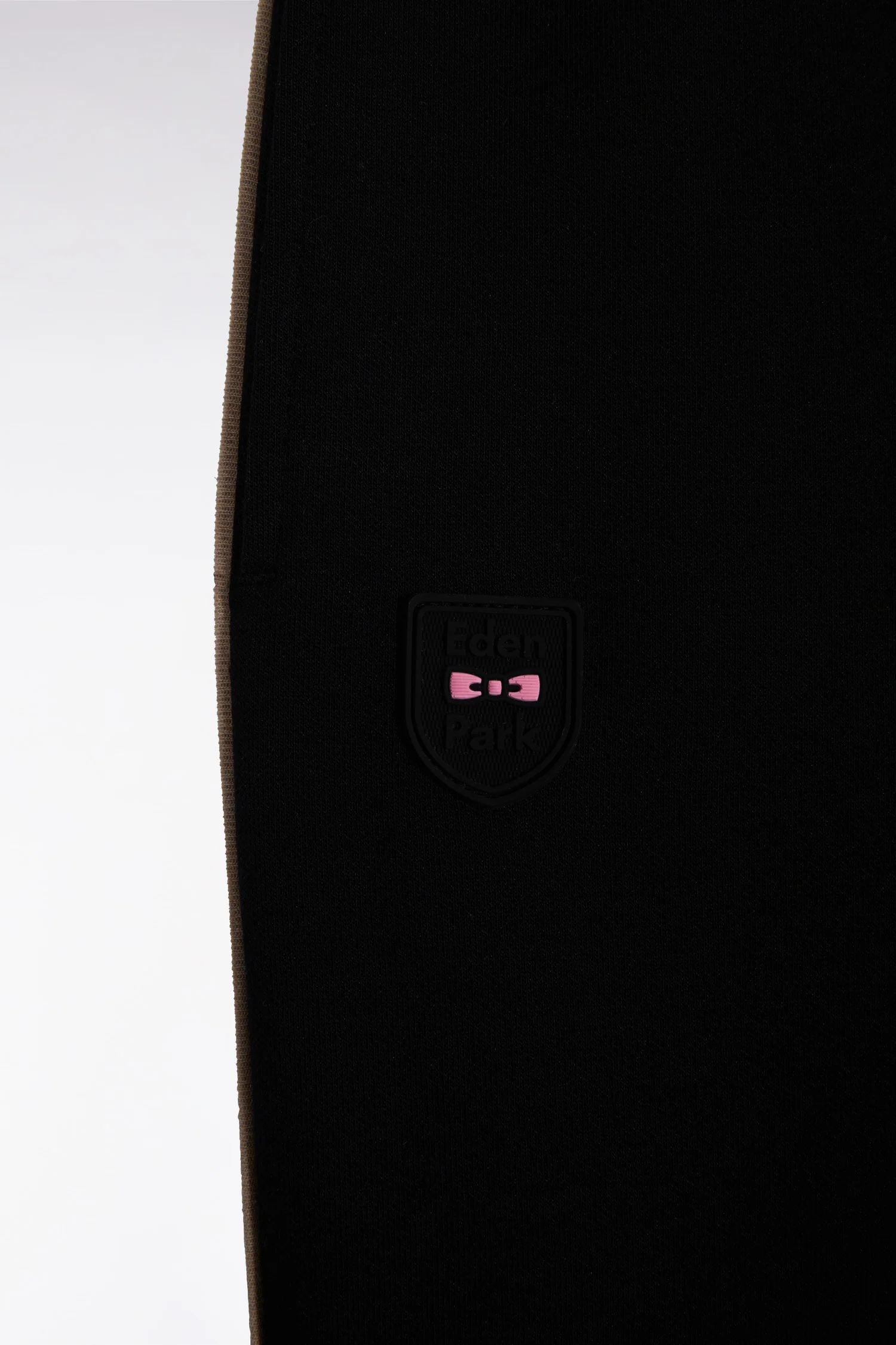 Pantalon jogging en coton interlock noir coupe droite - Image 6