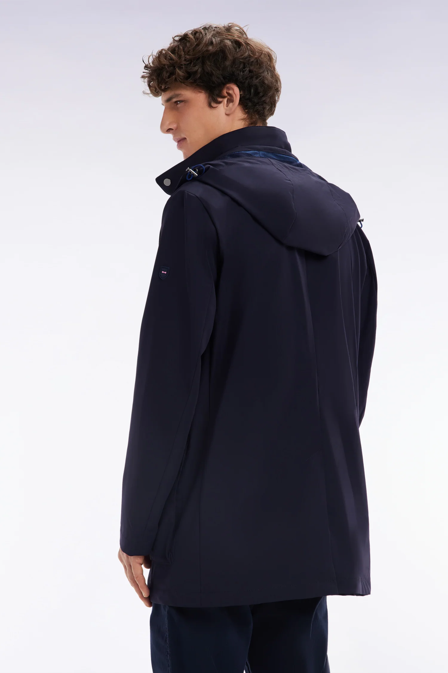 Parka à capuche bleu marine - Image 3