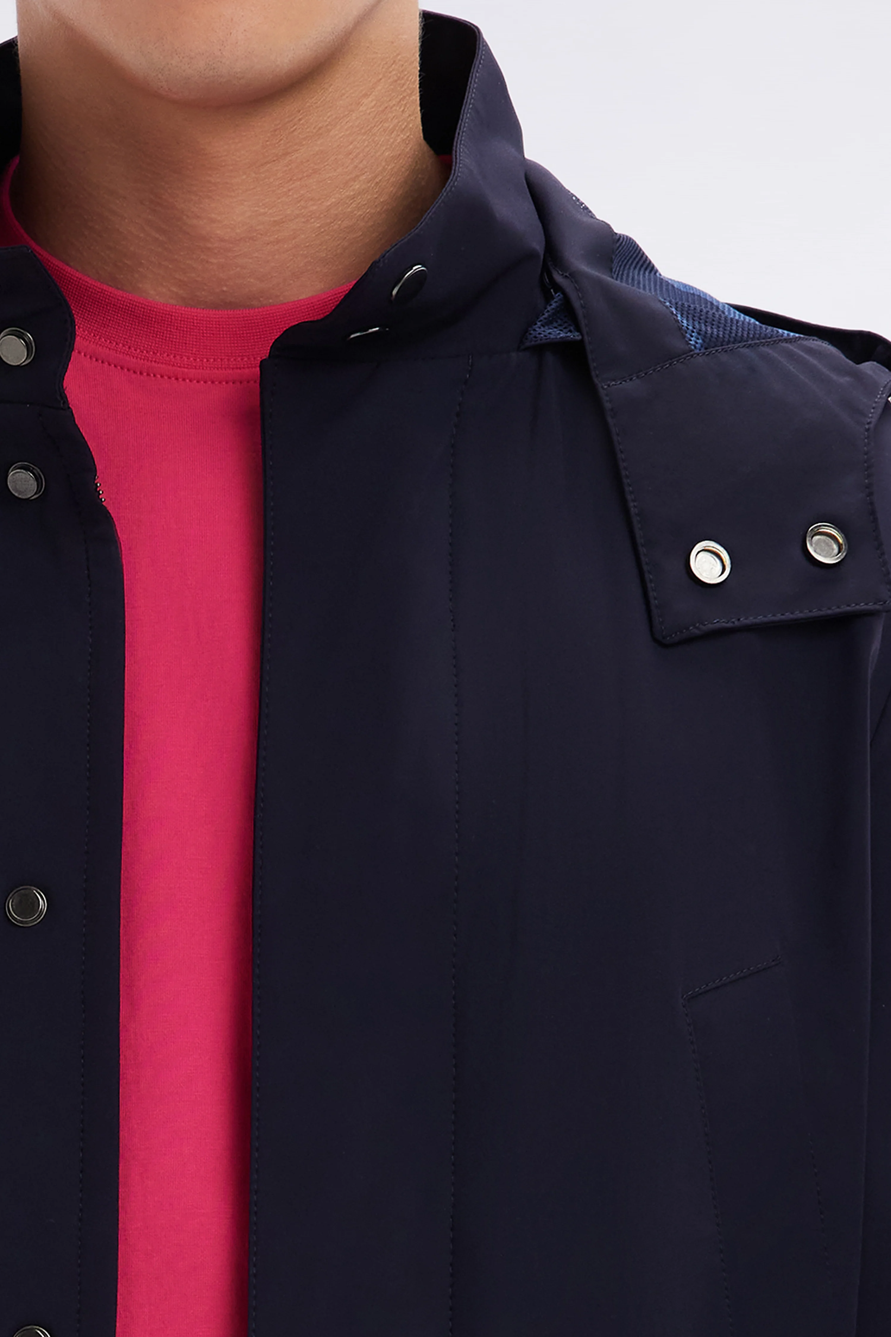 Parka à capuche bleu marine - Image 4