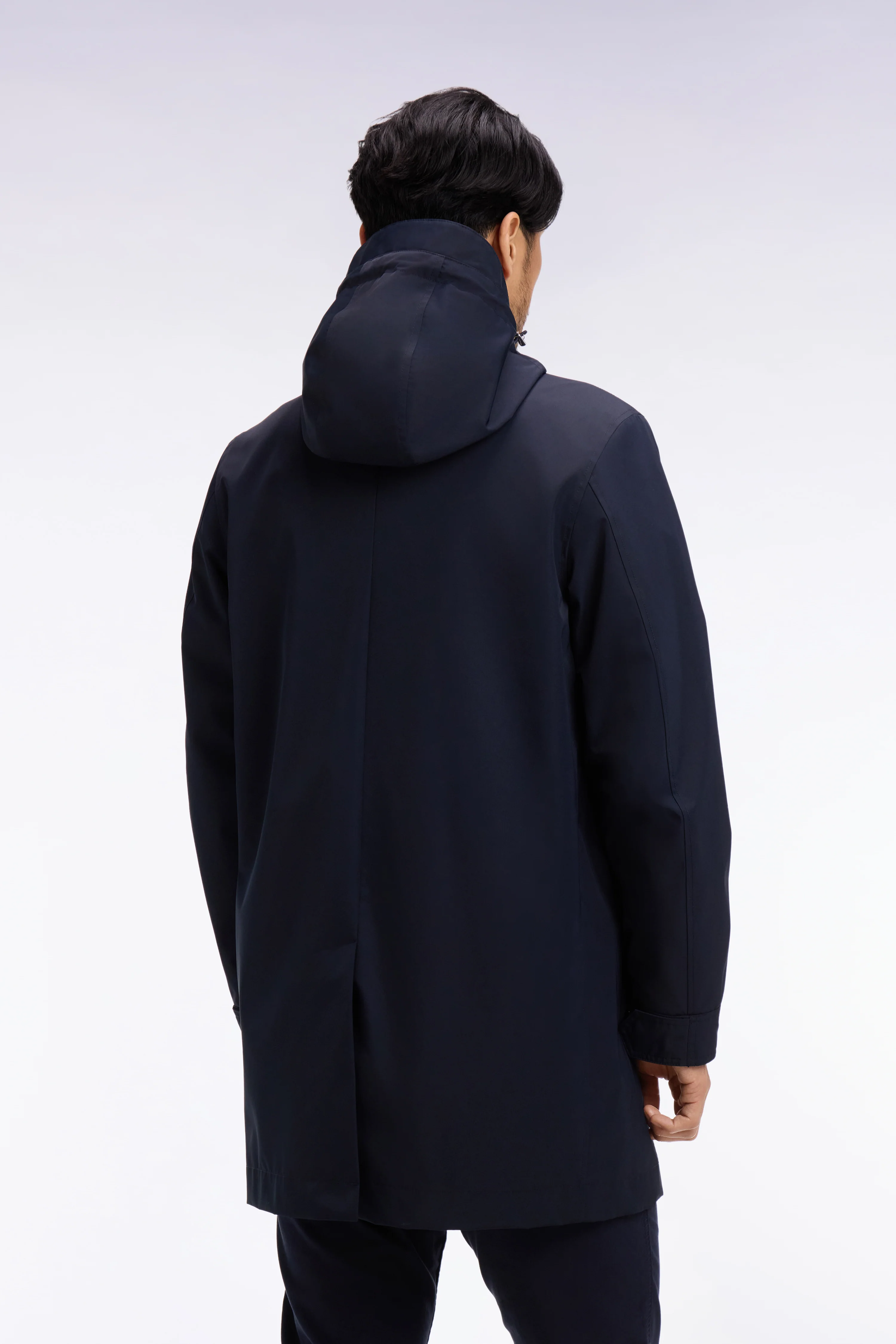 Parka à capuche en nylon marine - Image 5