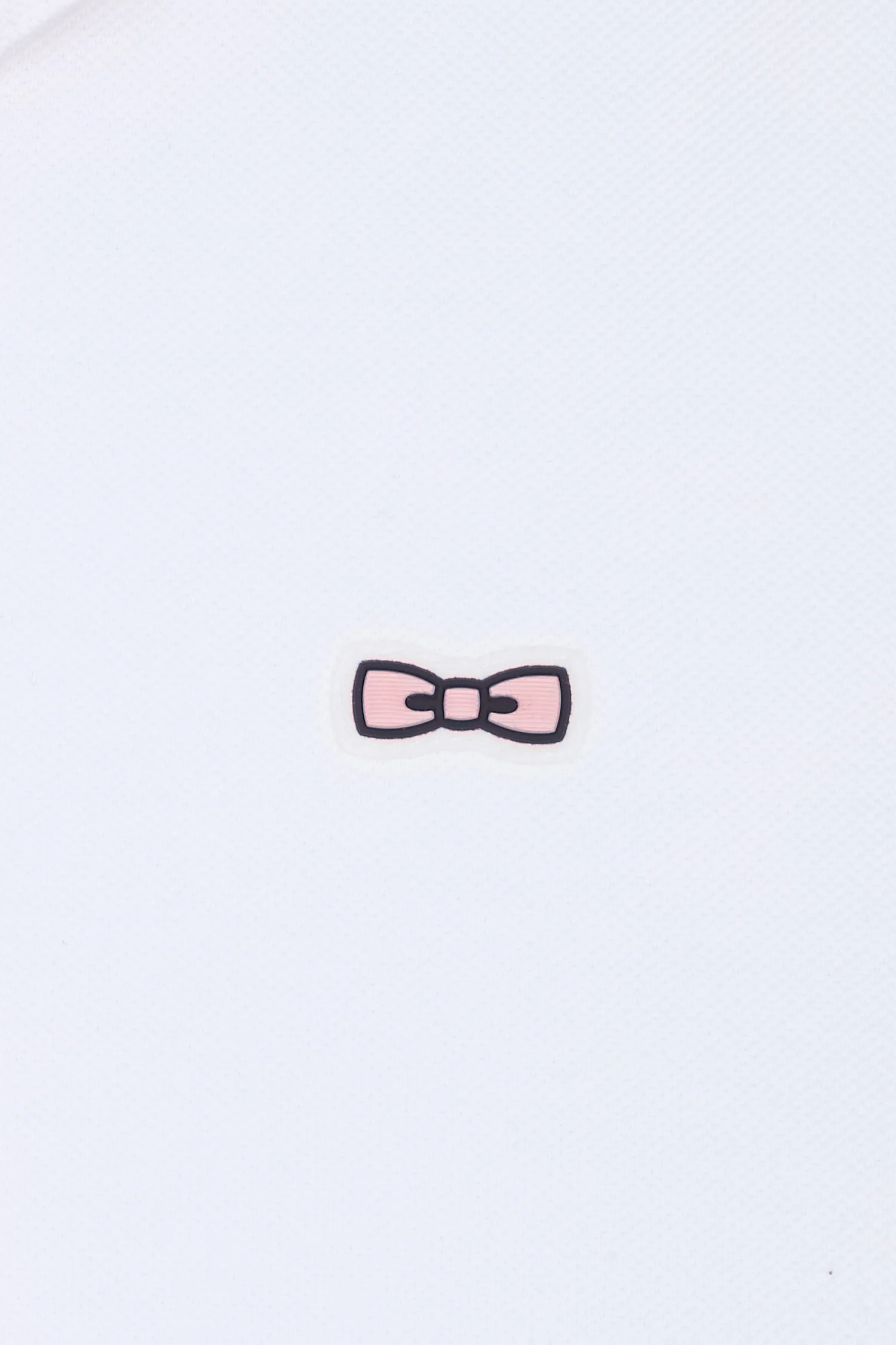 Polo à manches courtes en coton bicolore rose et blanc coupe décontractée - Image 6