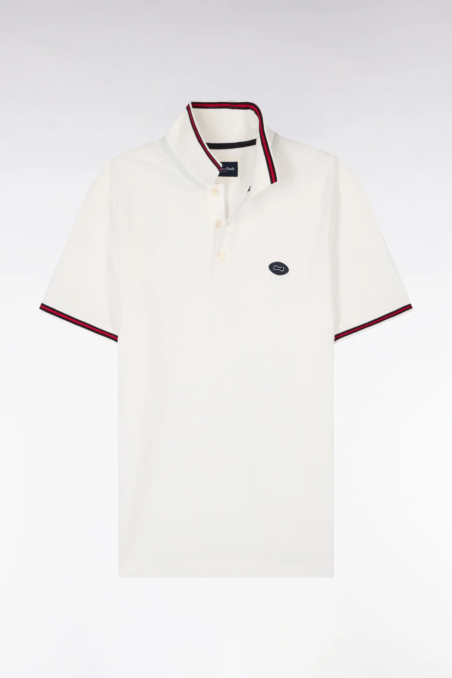 Polo Ă manches courtes en coton blanc - Image 2