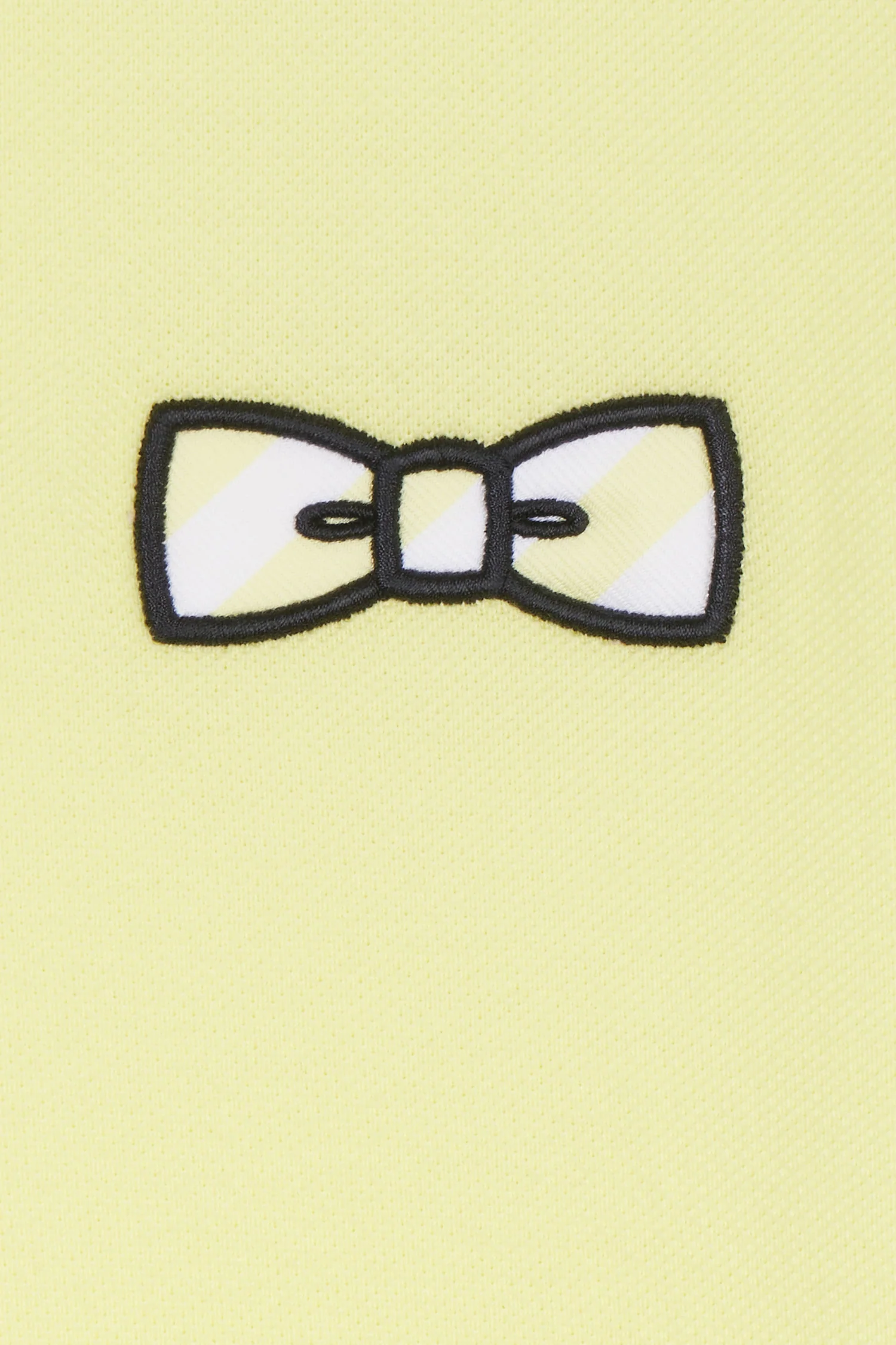 Polo à manches courtes en coton jaune broderie ton sur ton coupe décontractée - Image 6