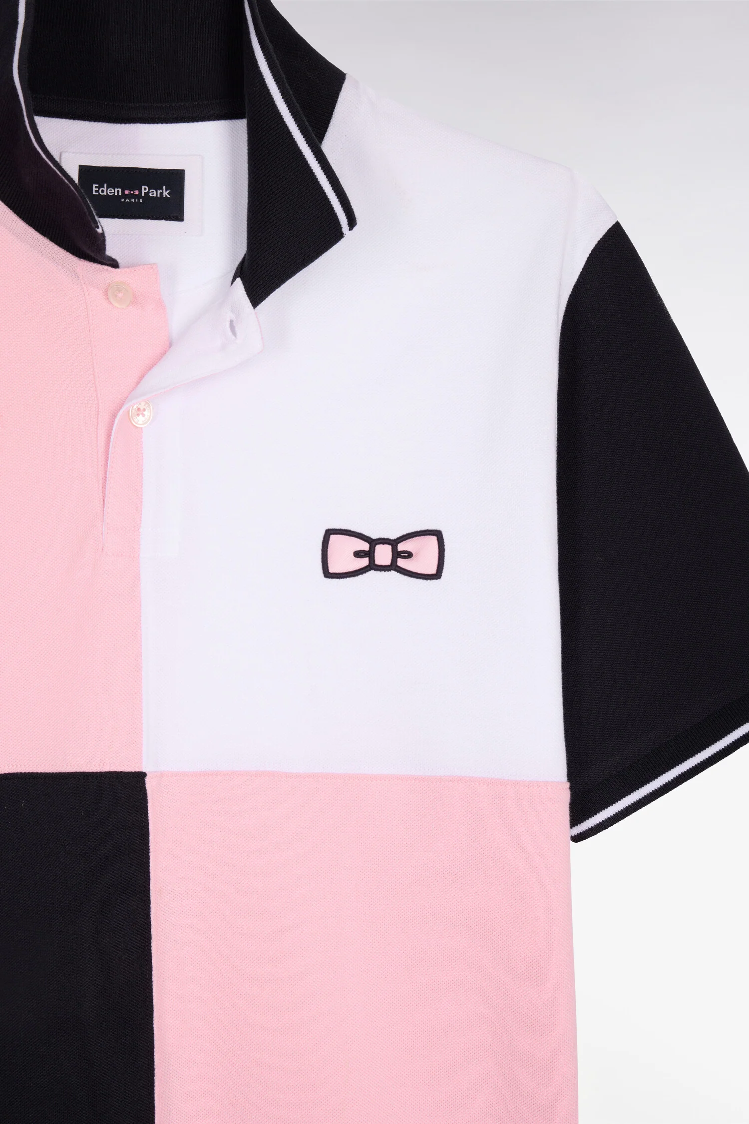Polo à manches courtes en coton rose à cadrans coupe regular - Image 6