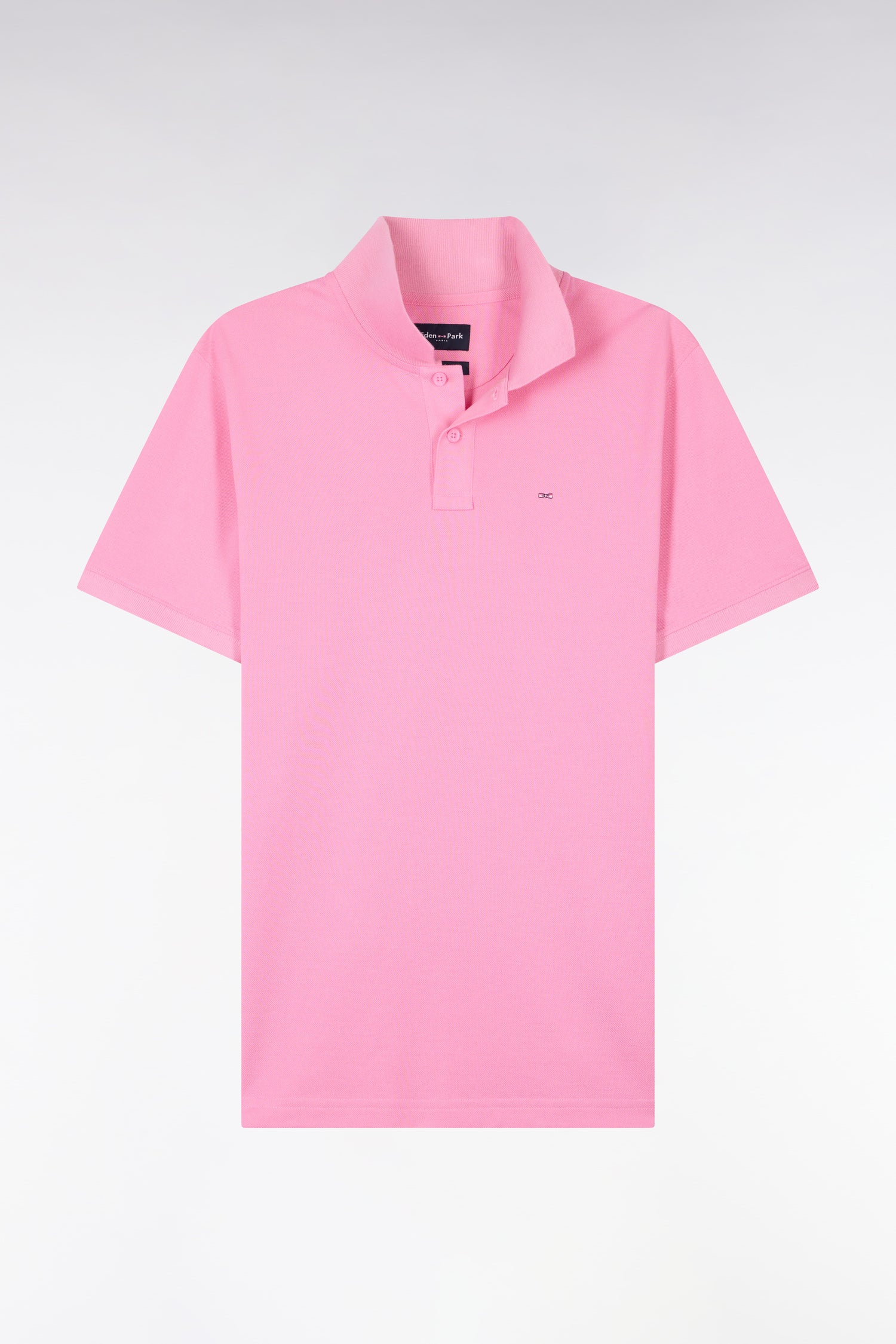 Polo Ă manches courtes en coton rose coupe regular - Image 2
