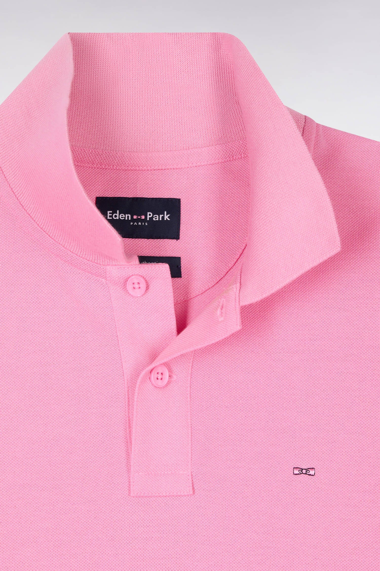 Polo Ă manches courtes en coton rose coupe regular - Image 6