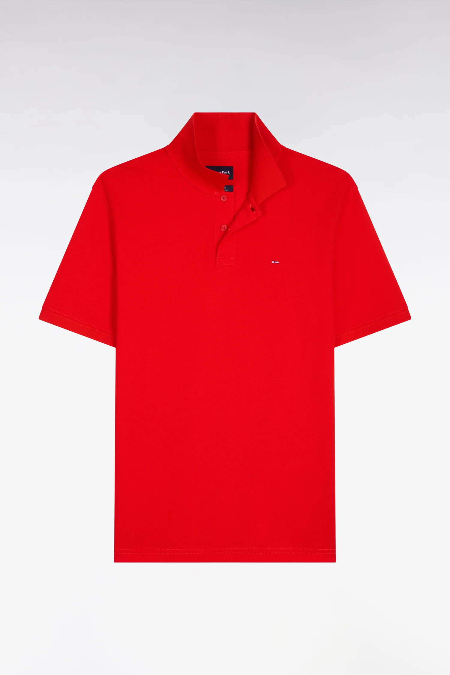 Polo Ă manches courtes en coton rouge coupe regular - Image 2
