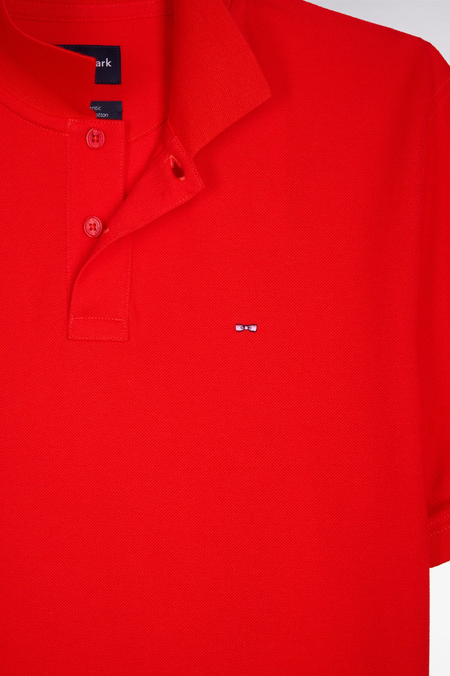 Polo Ă manches courtes en coton rouge coupe regular - Image 6