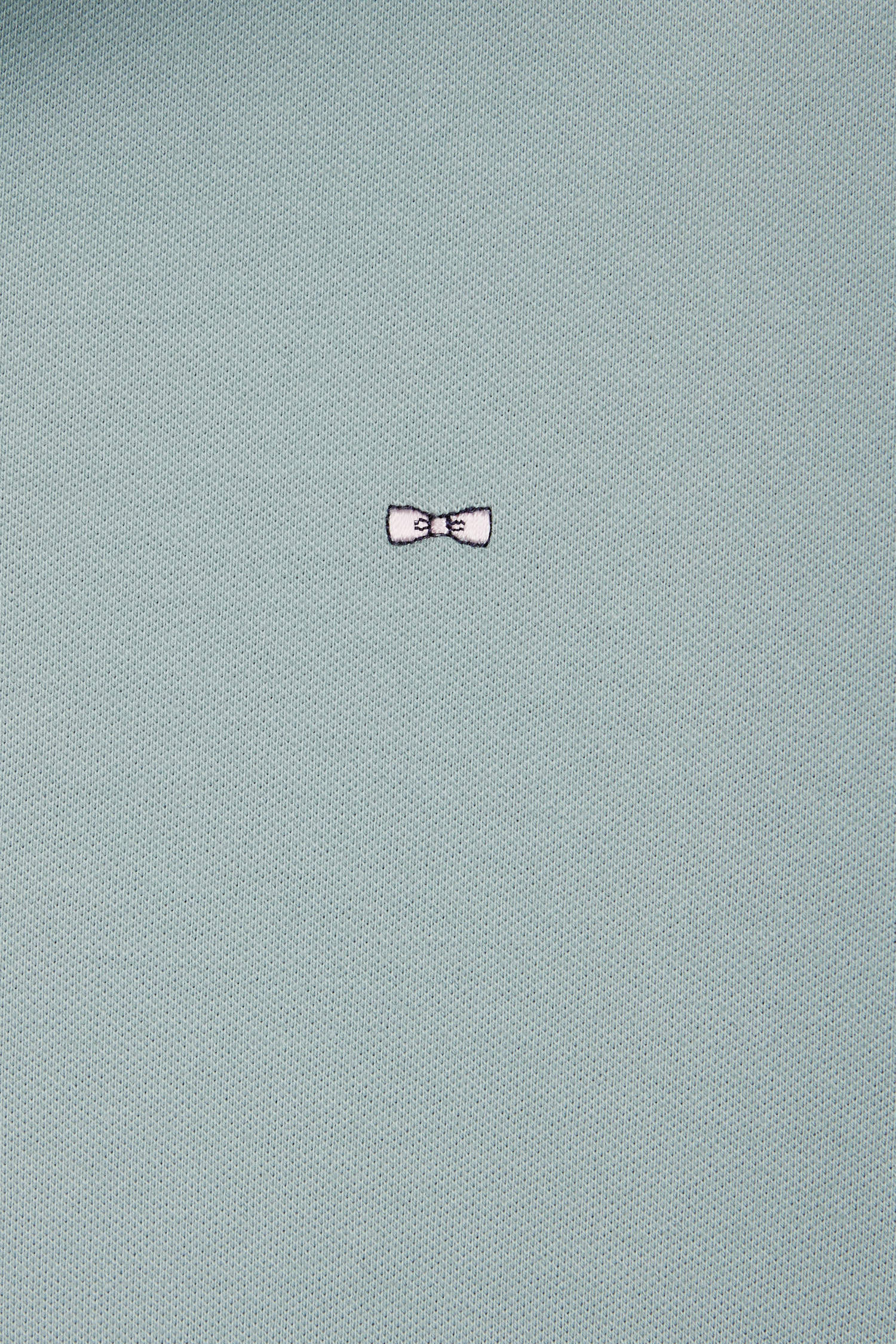 Polo à manches courtes en coton stretch gris moyen coupe ajustée - Image 6