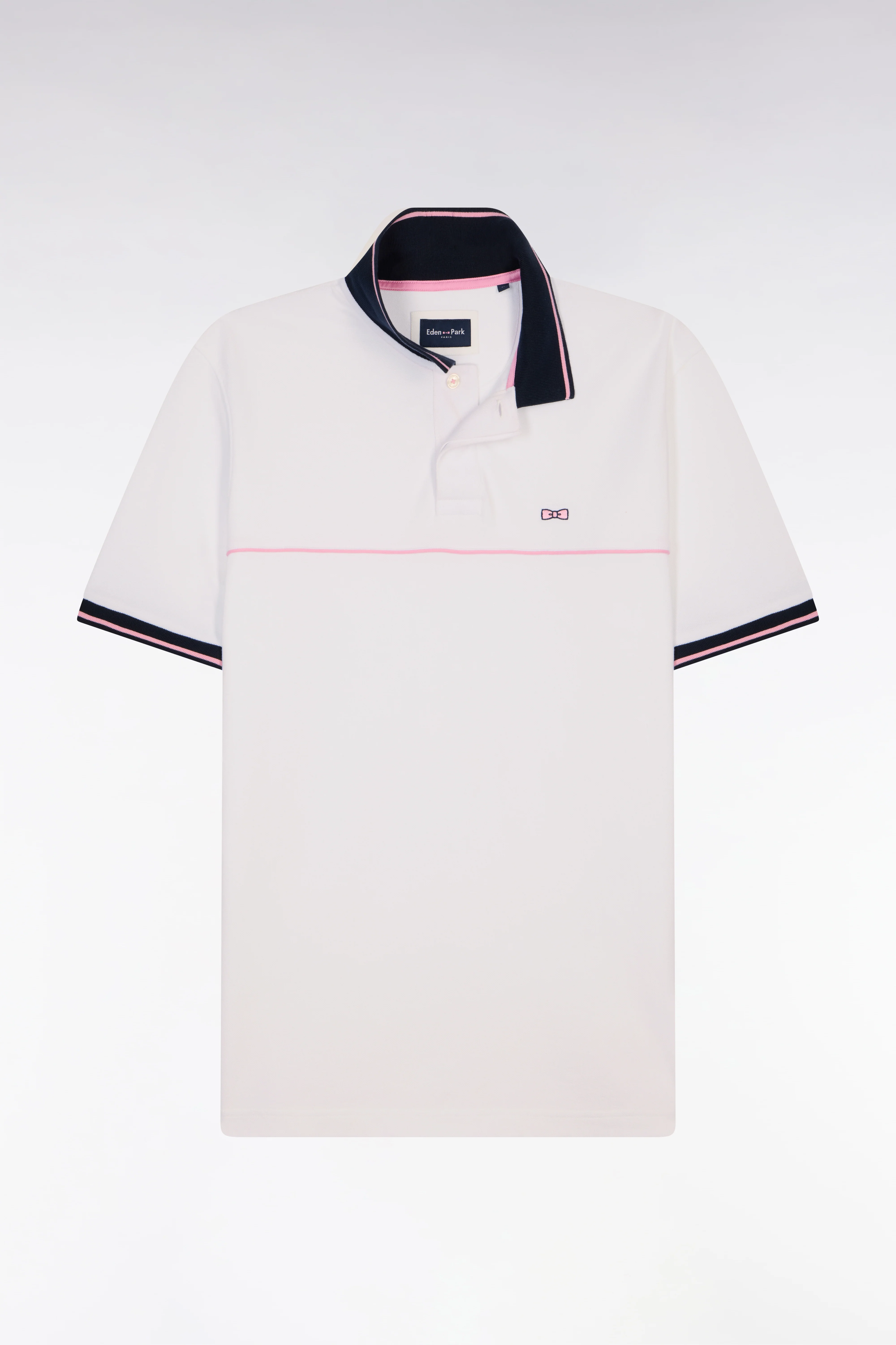 Polo à manches courtes en piqué coton blanc - Image 2