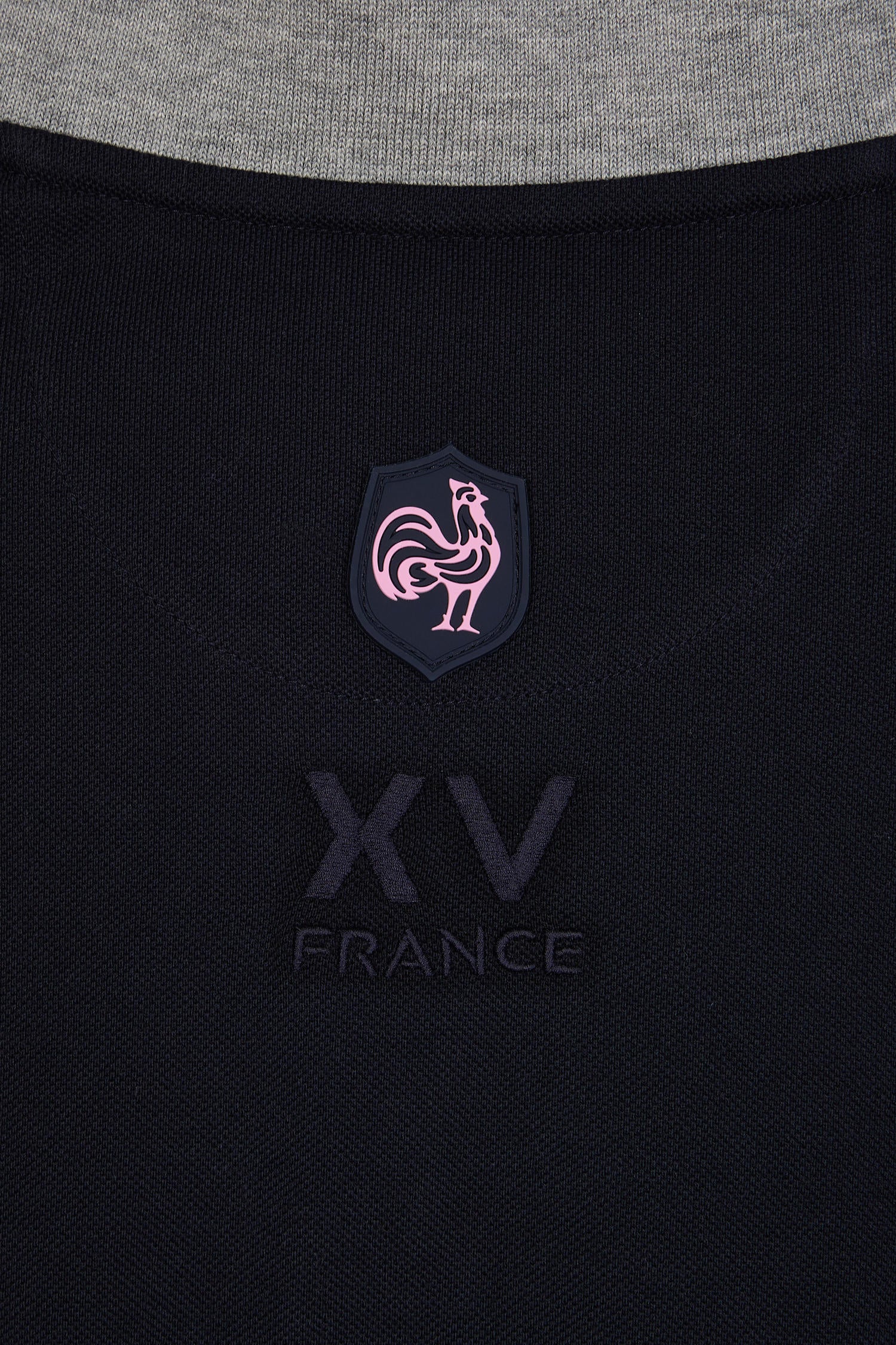 Polo à manches courtes en piqué coton marine broderie 10 manche coupe droite - Image 6