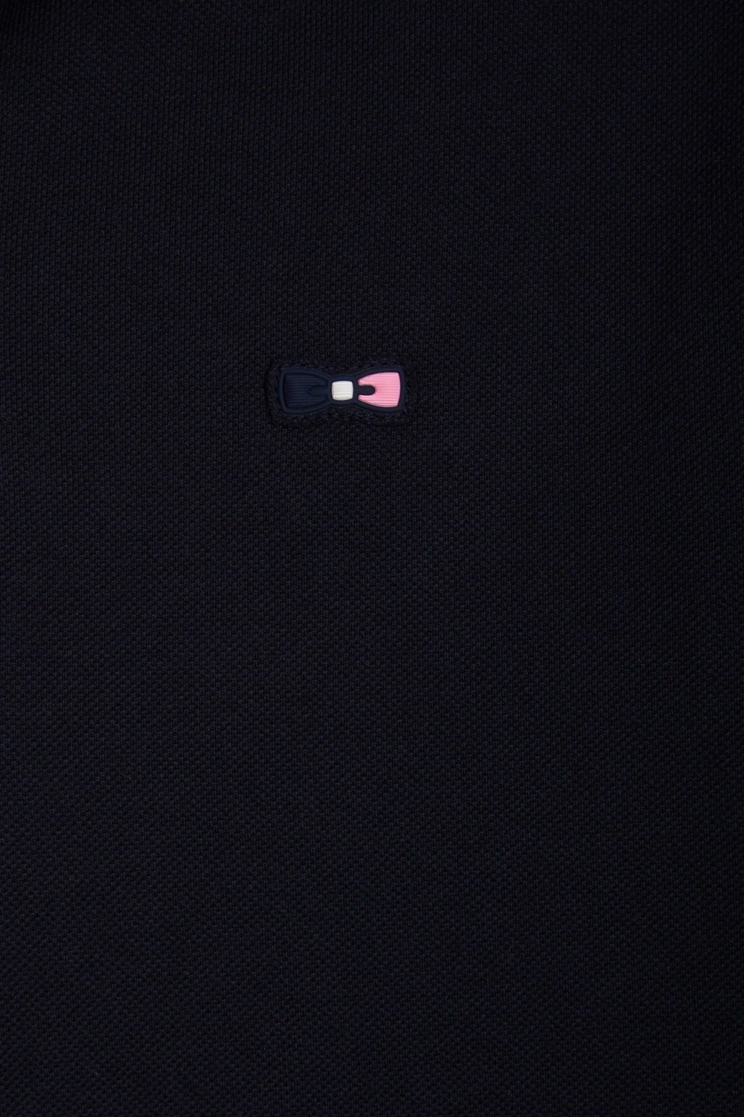 Polo à manches courtes en piqué coton marine broderie tricolore coupe droite - Image 6
