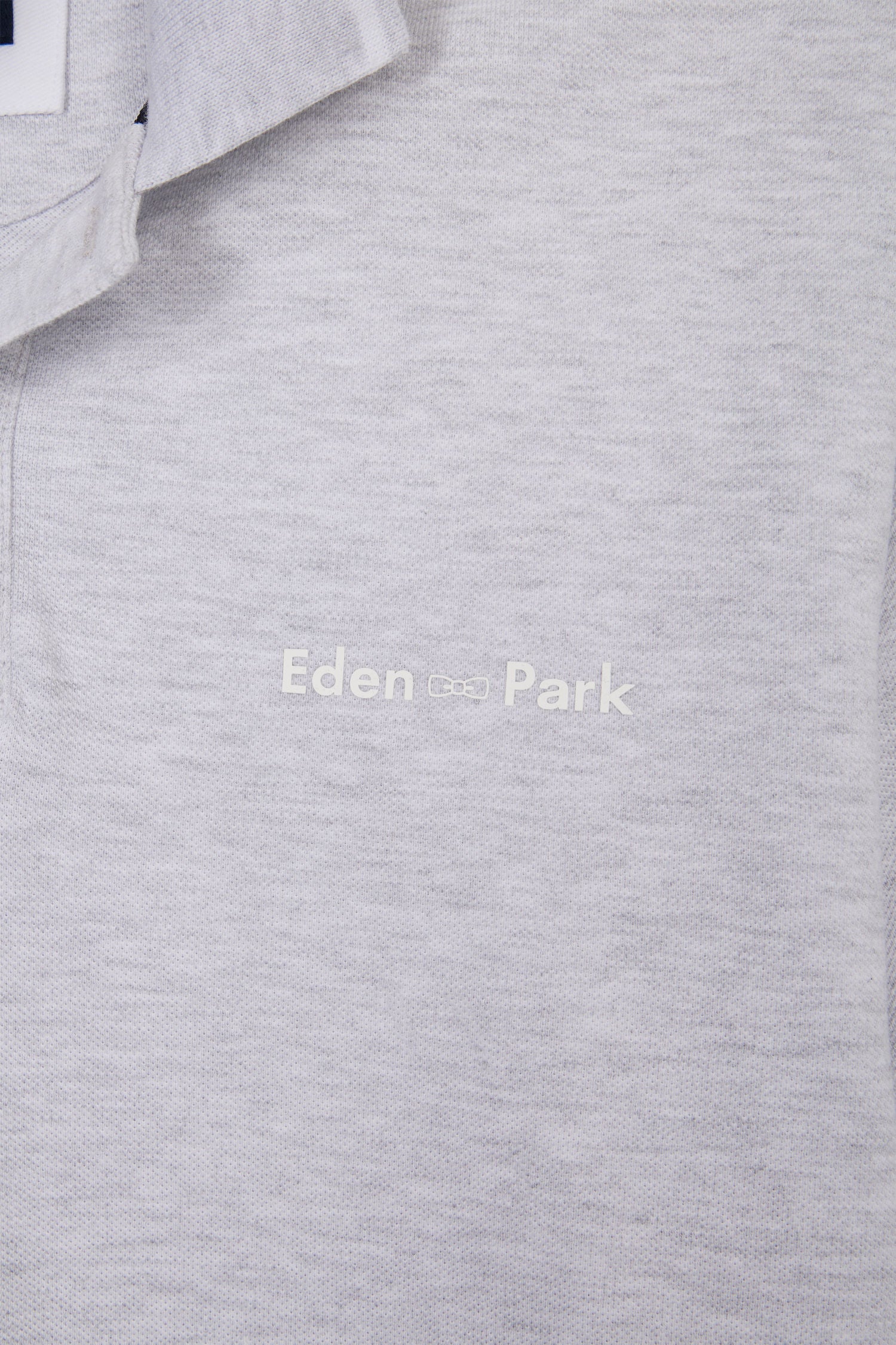 Polo à manches courtes uni en coton gris inscription Eden Park coupe décontractée - Image 6
