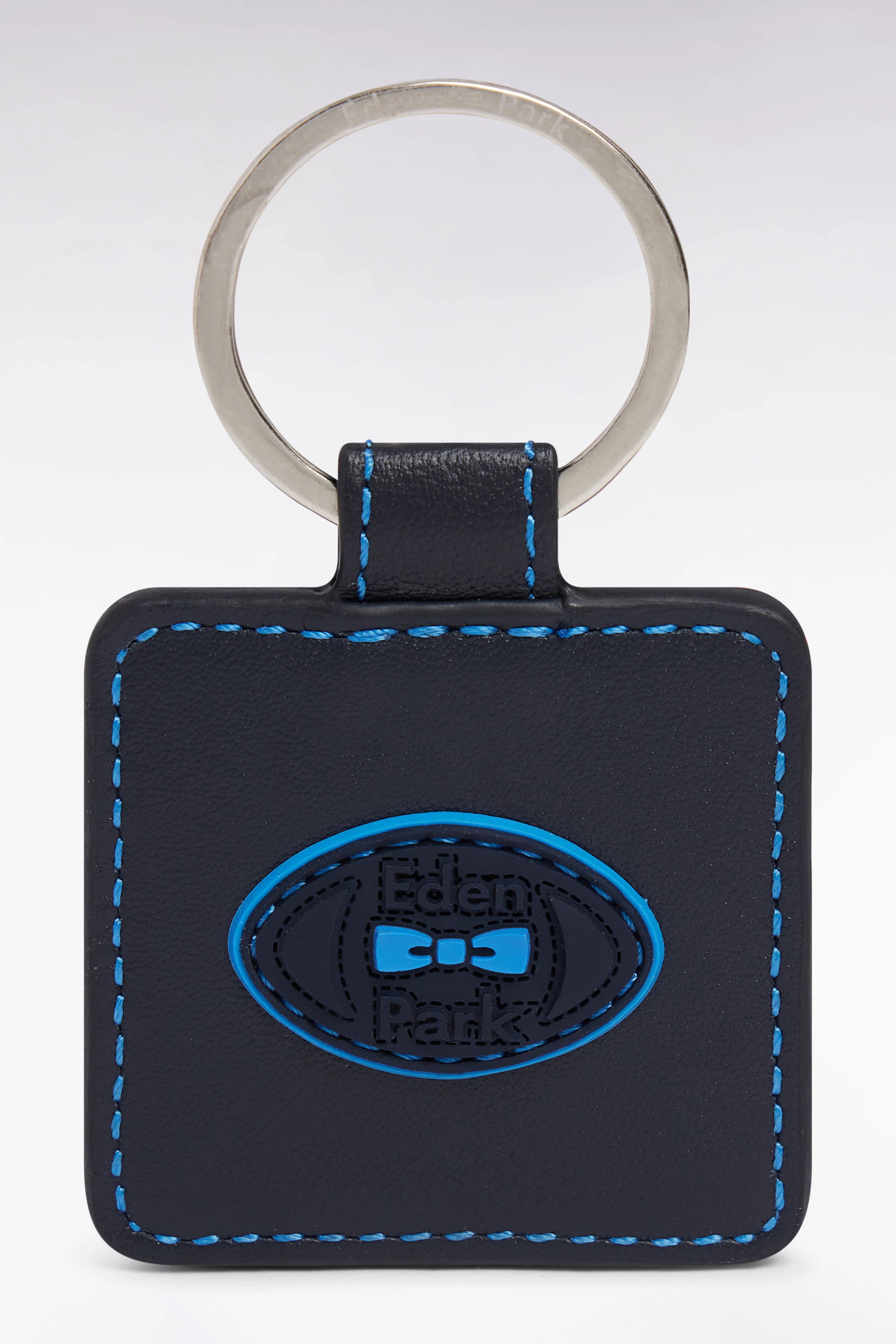 Porte-clefs en cuir bleu