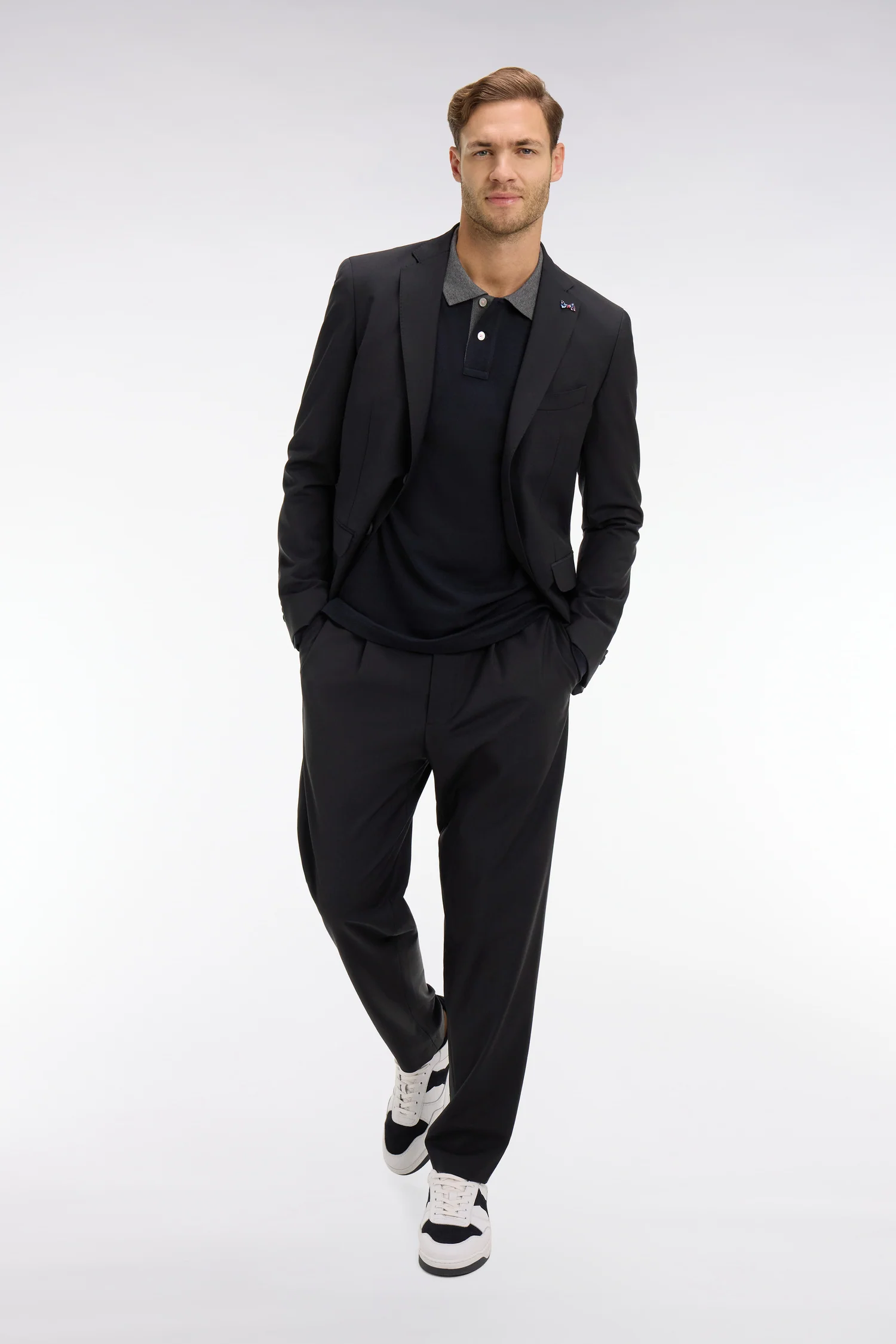 Blazer noir détails noeud en relief - Image 5