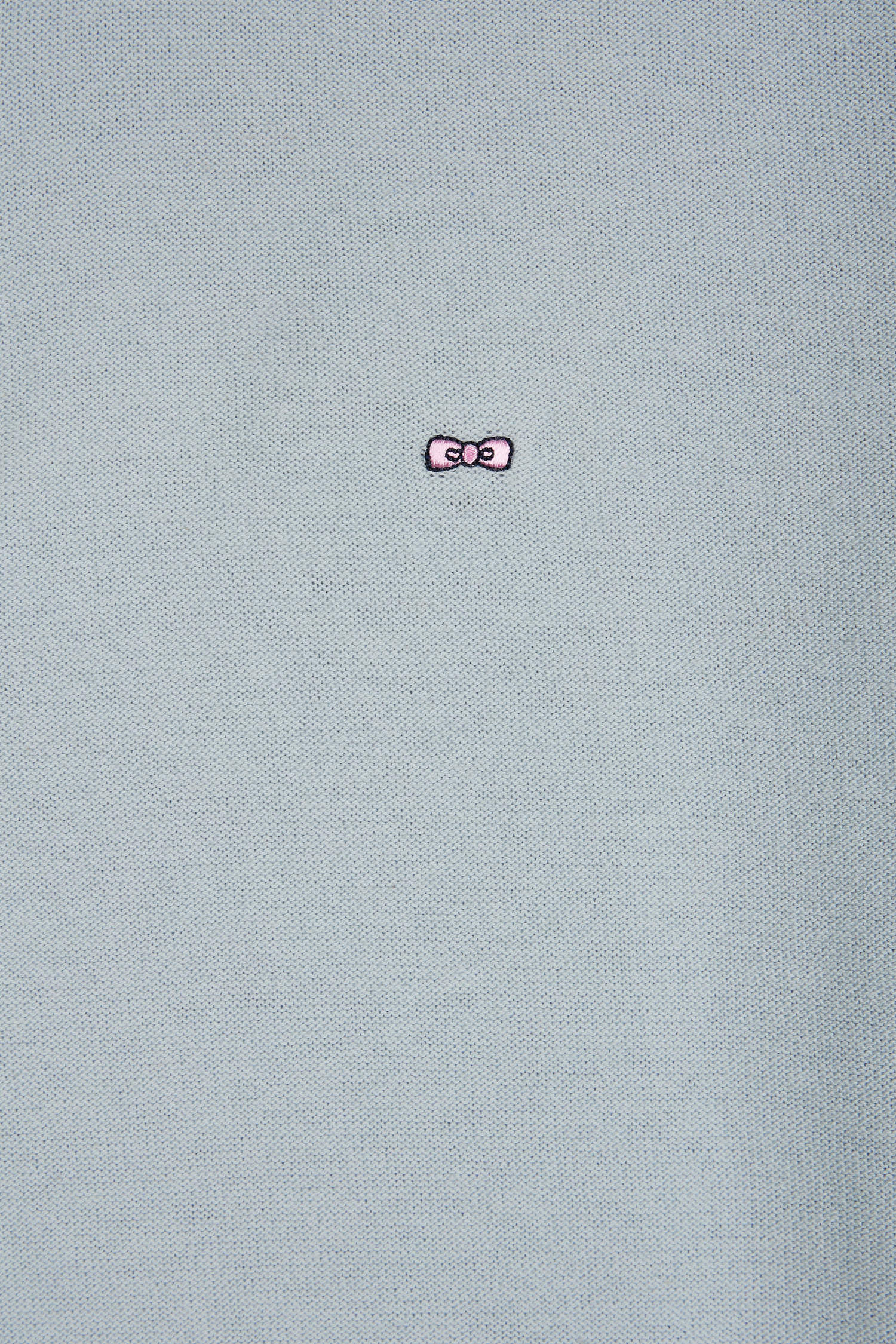 Pull col polo en coton biologique et cachemire ciel coupe droite - Image 6