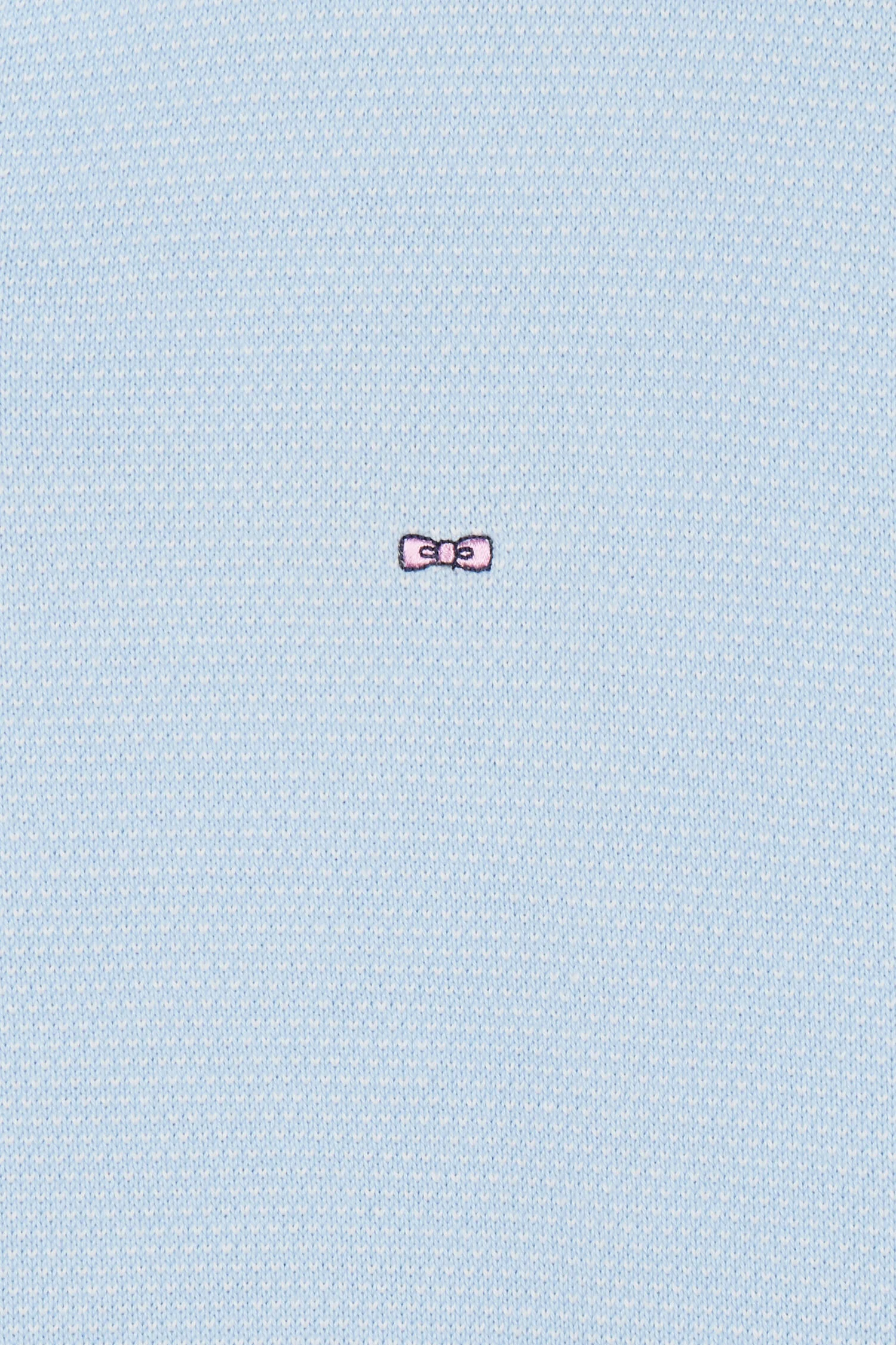 Pull col polo en coton ciel coupe droite - Image 6