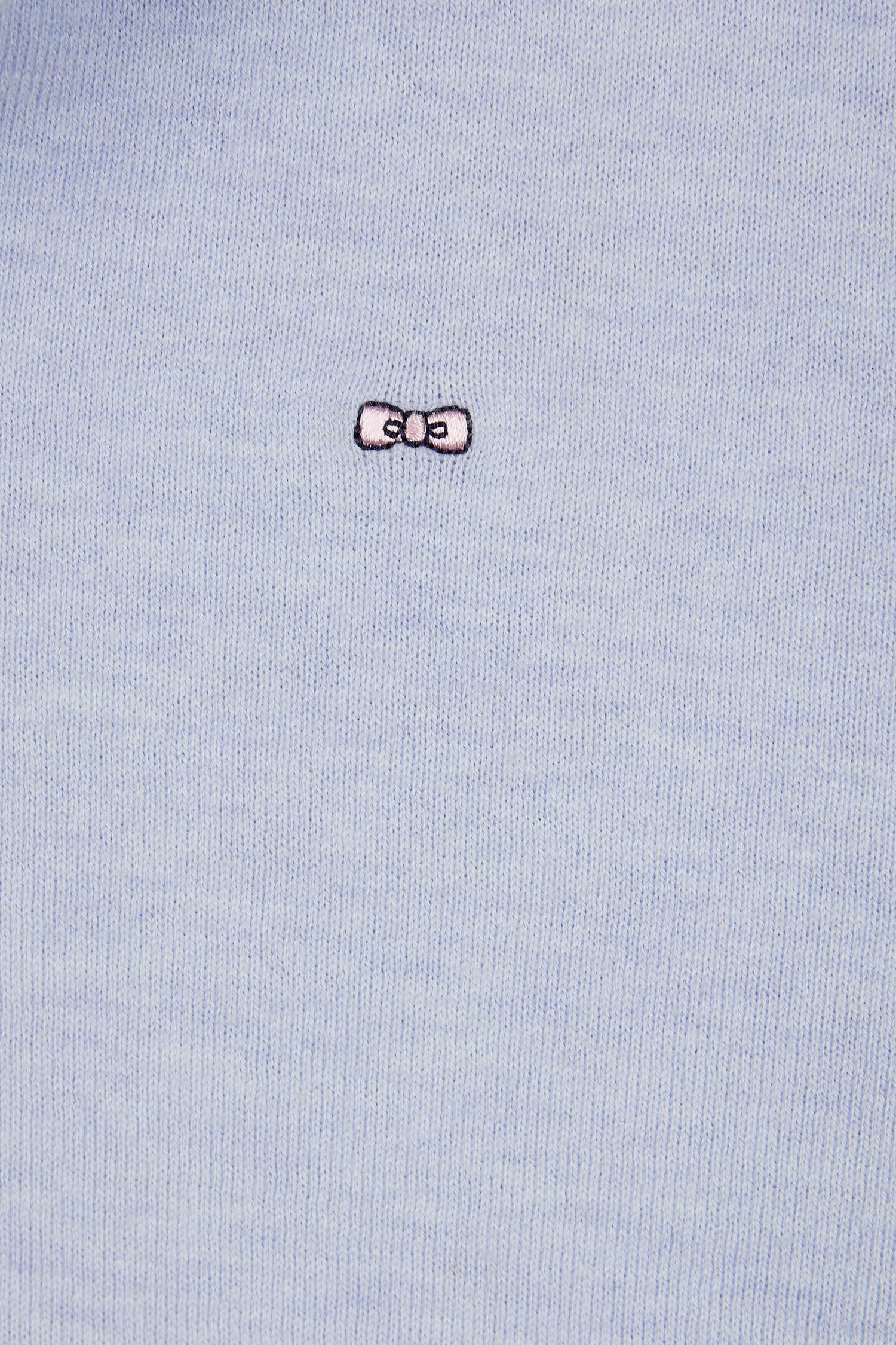 Pull col polo en coton et soie mélangés gris clair coupe droite - Image 6