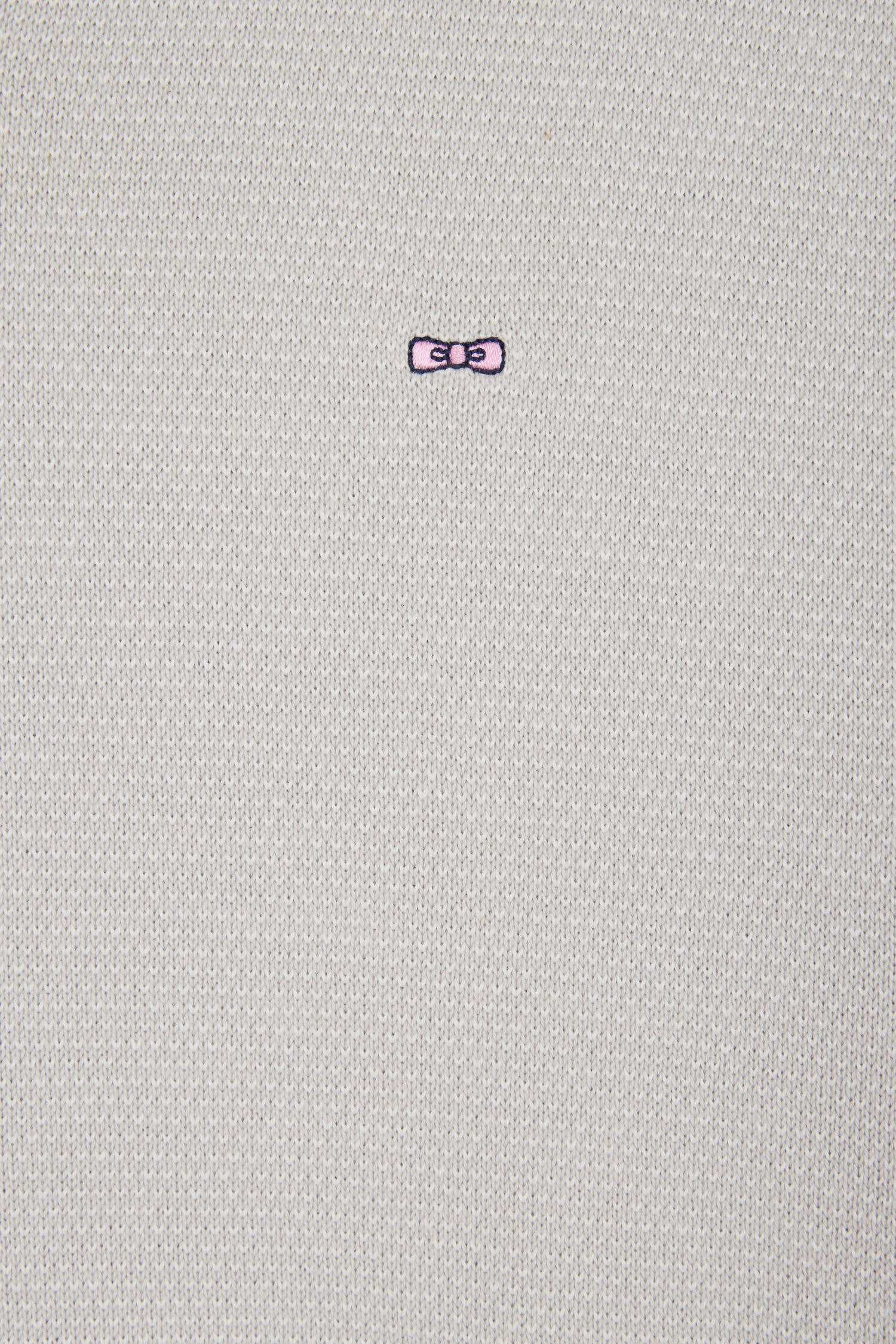 Pull col polo en coton gris coupe droite - Image 6