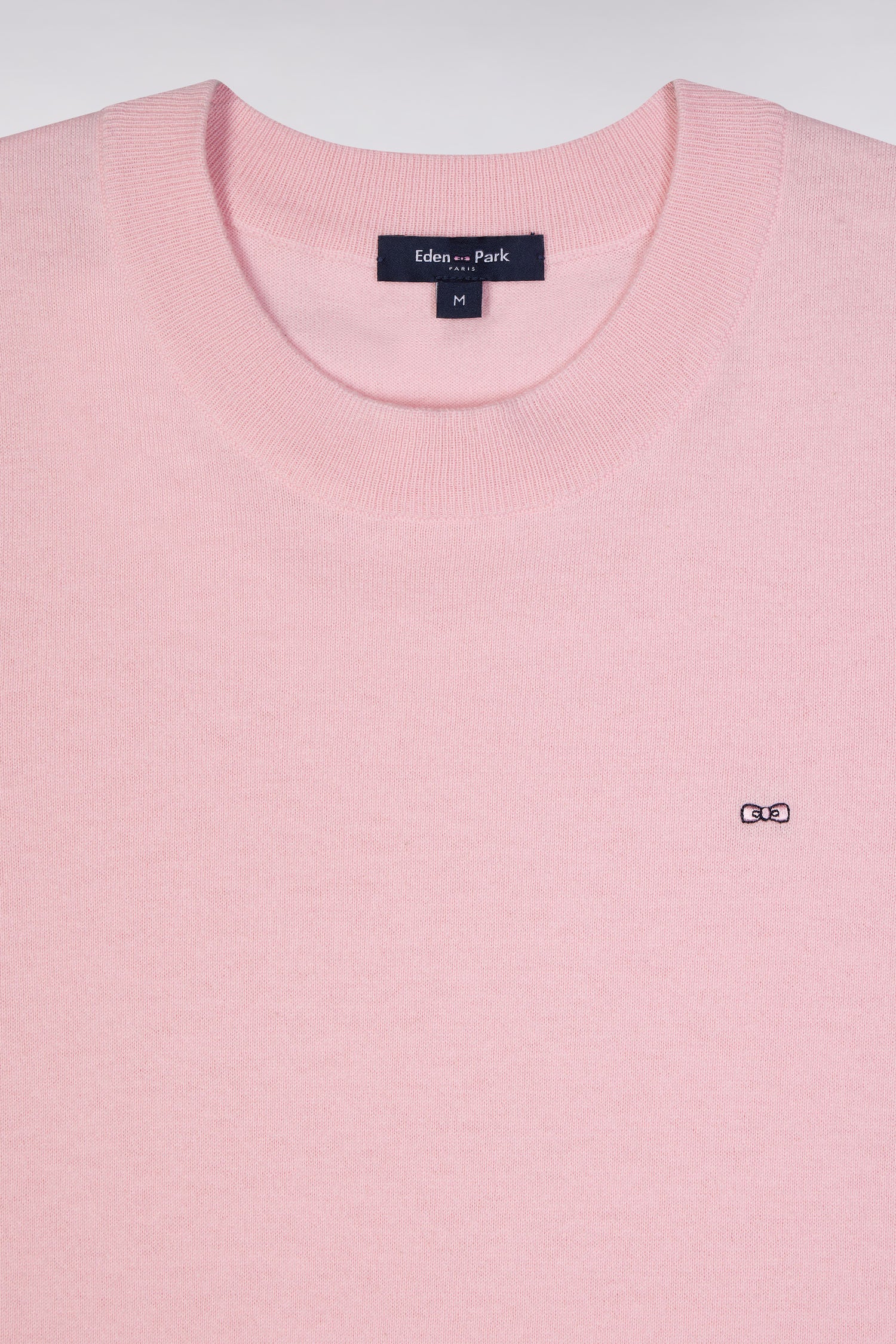Pull débardeur fin à col rond en coton et soie mélangés rose coupe décontractée - Image 6