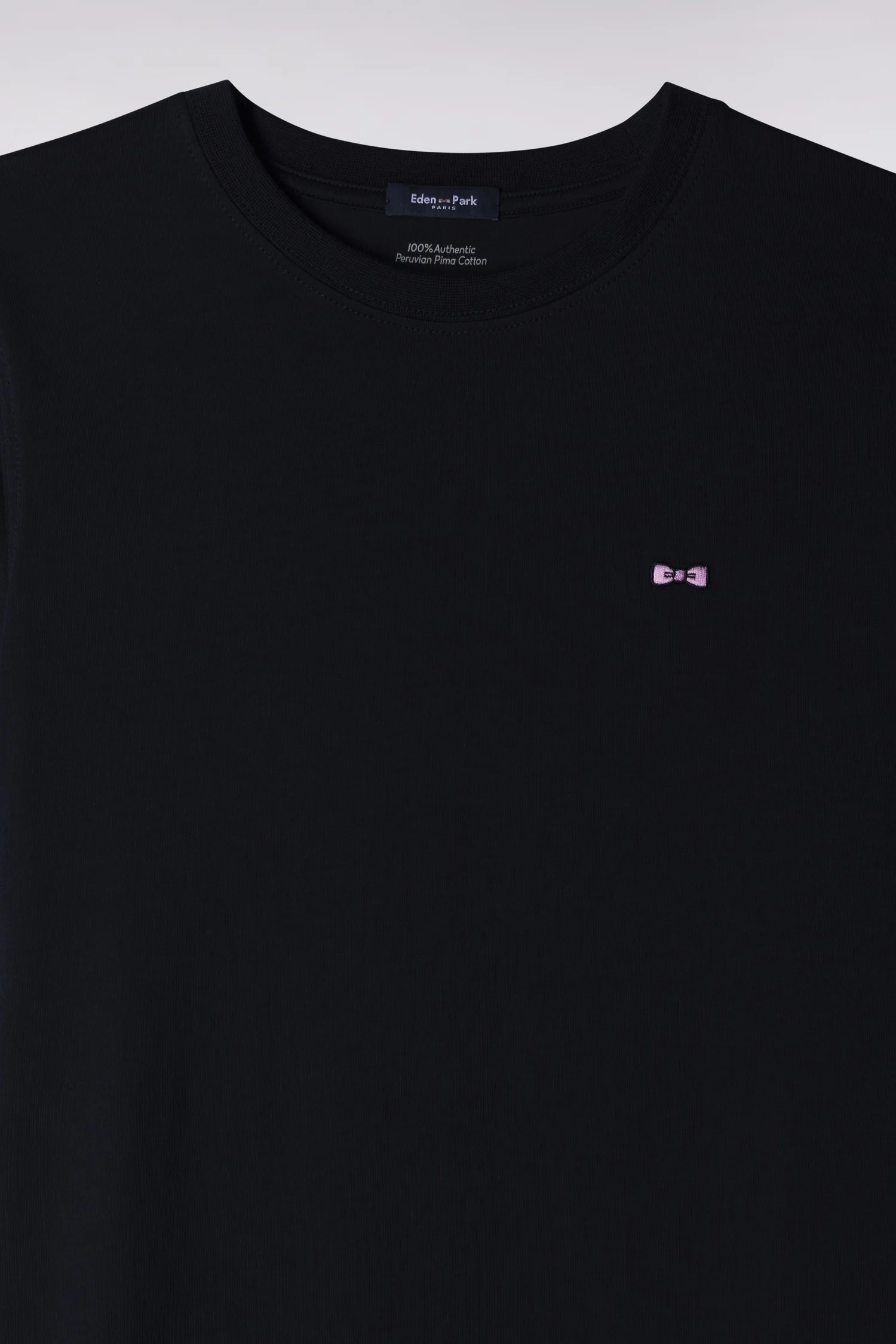Robe T-shirt en coton Pima marine coupe droite - Image 6
