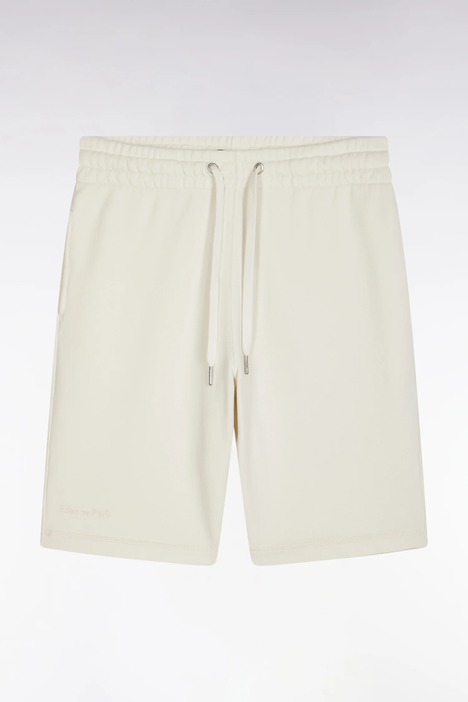 Short en molleton coton beige coupe décontractée - Image 2