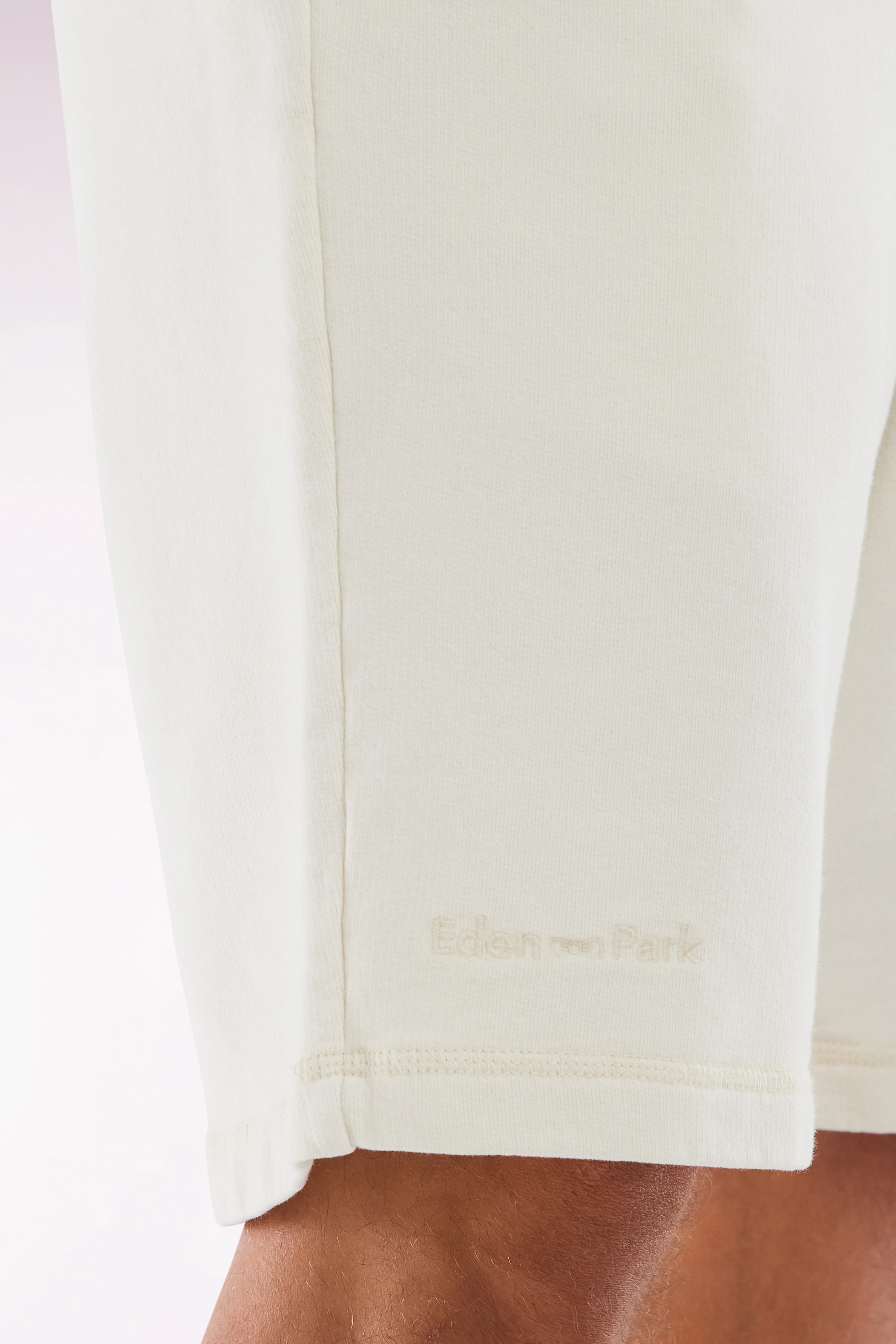 Short en molleton coton beige coupe décontractée - Image 5