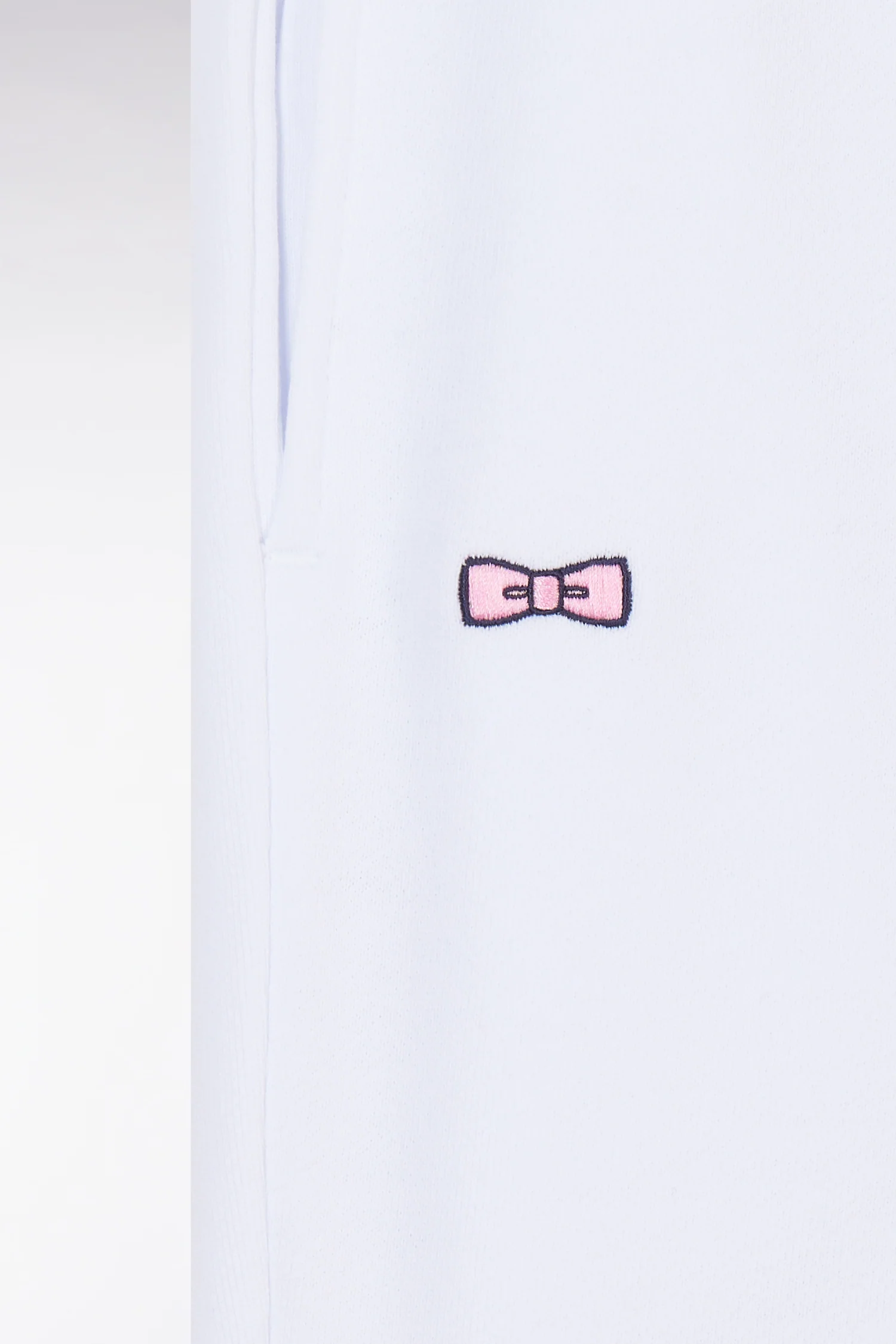 Short en molleton coton blanc coupe droite - Image 6