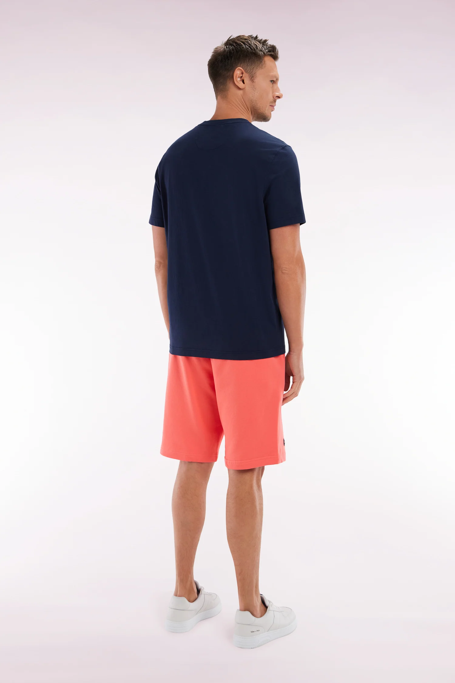 Short en molleton coton corail coupe décontractée - Image 4