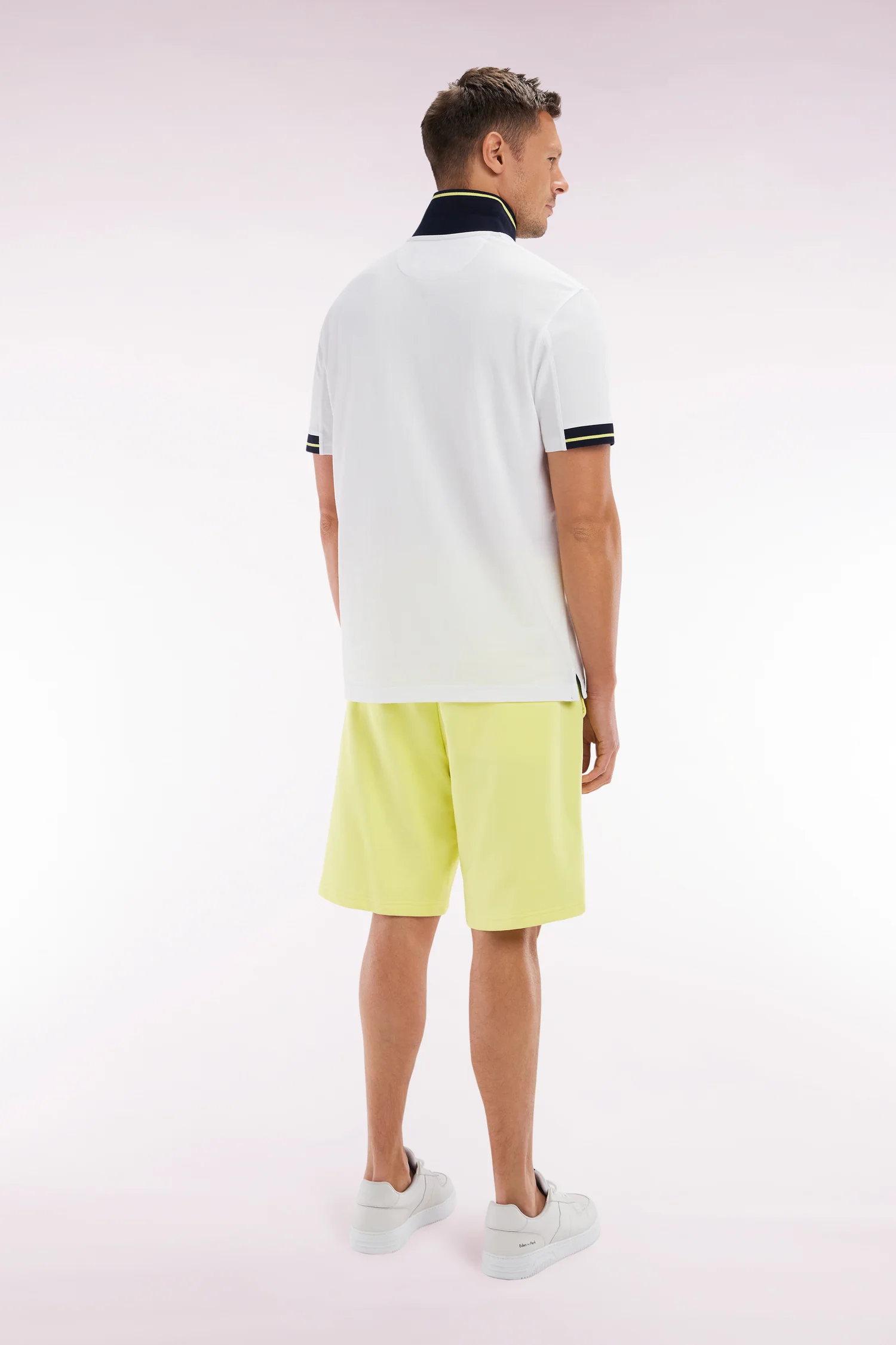 Short en molleton coton jaune coupe décontractée - Image 4