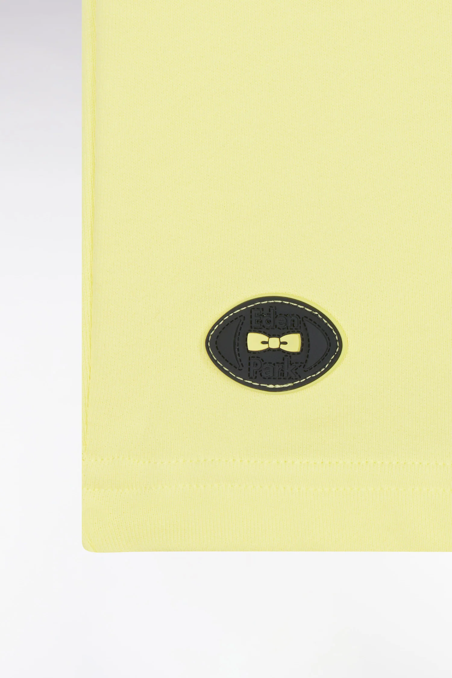 Short en molleton coton jaune coupe décontractée - Image 6