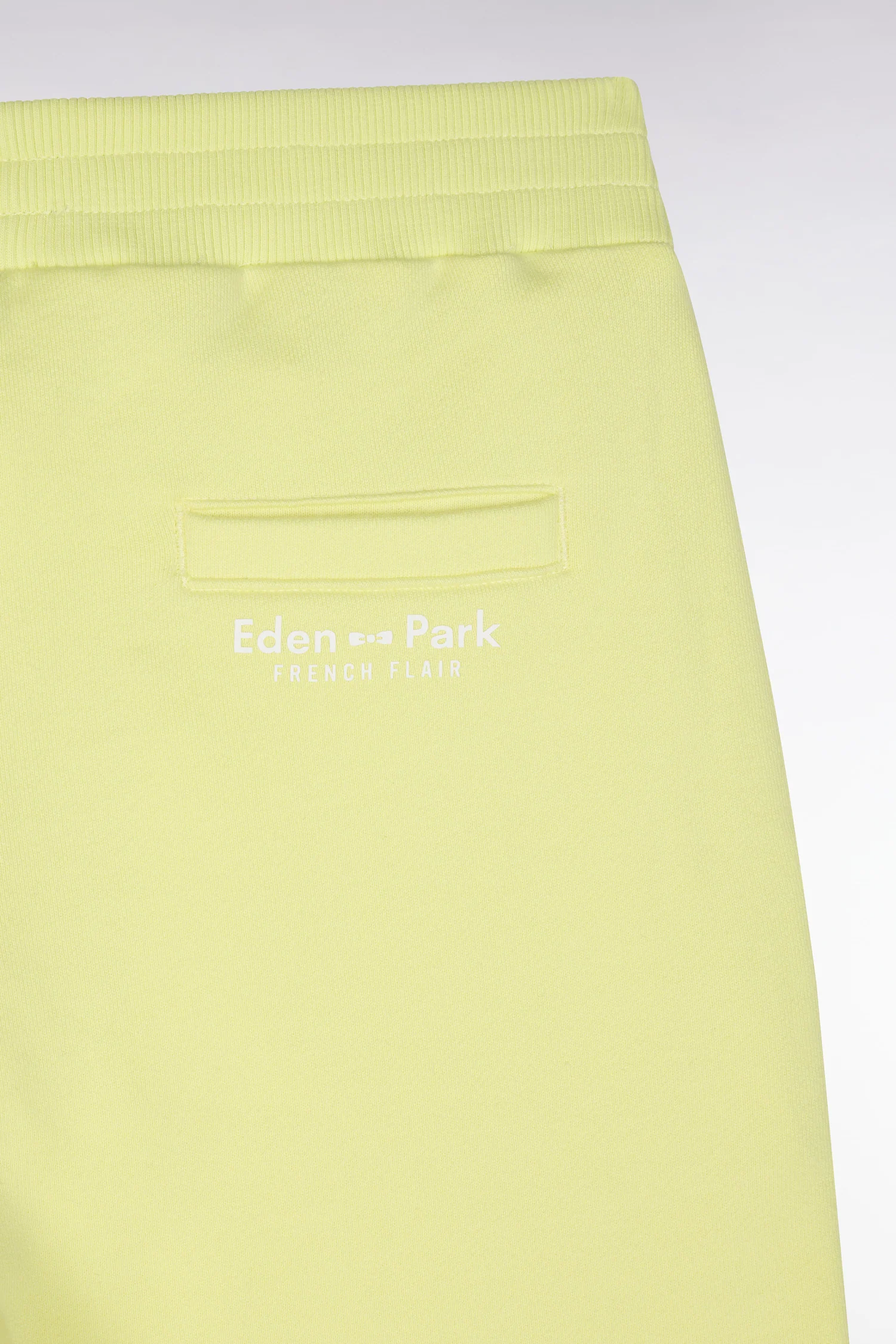 Short en molleton coton jaune coupe droite - Image 2