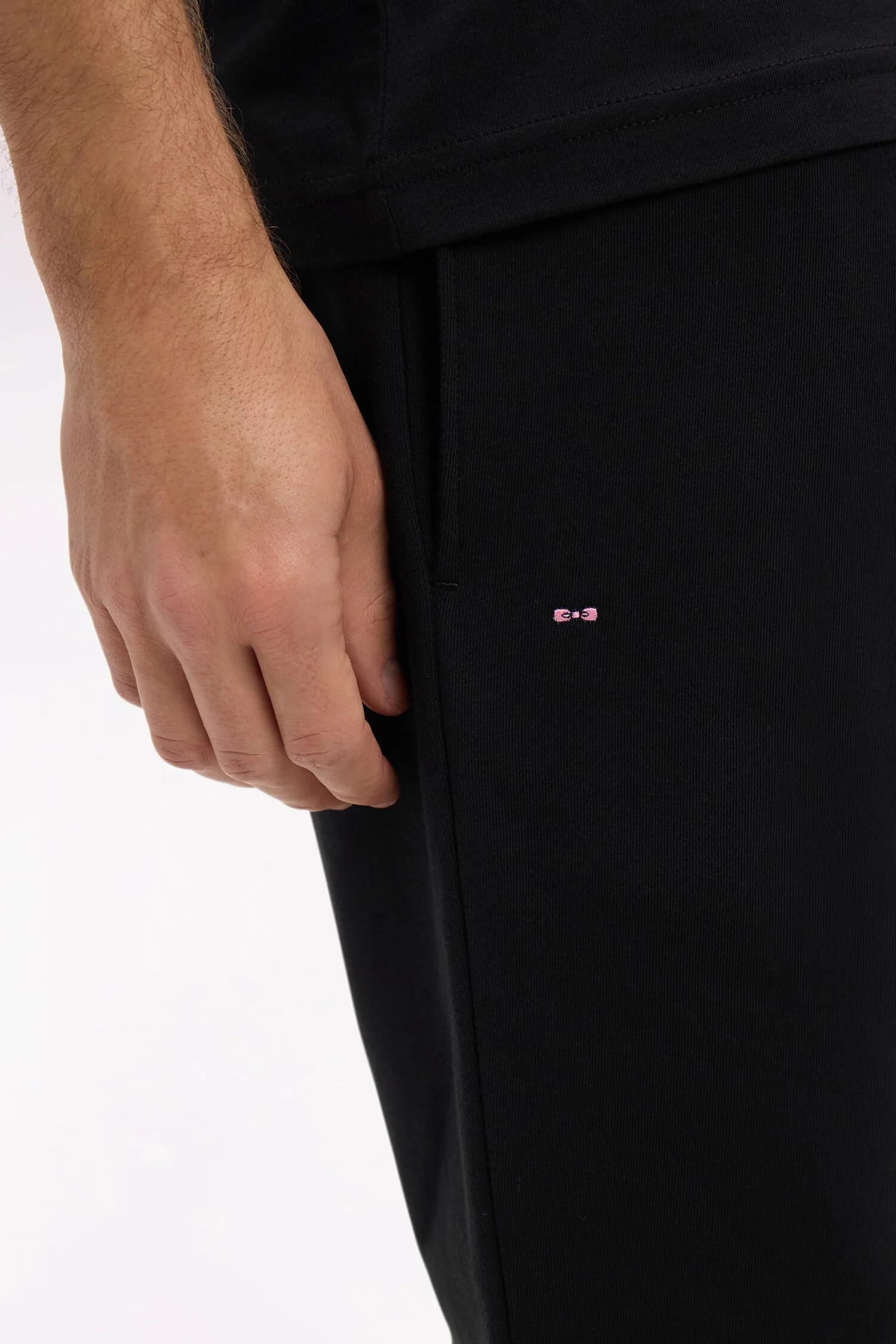 Short en molleton coton noir - Image 4