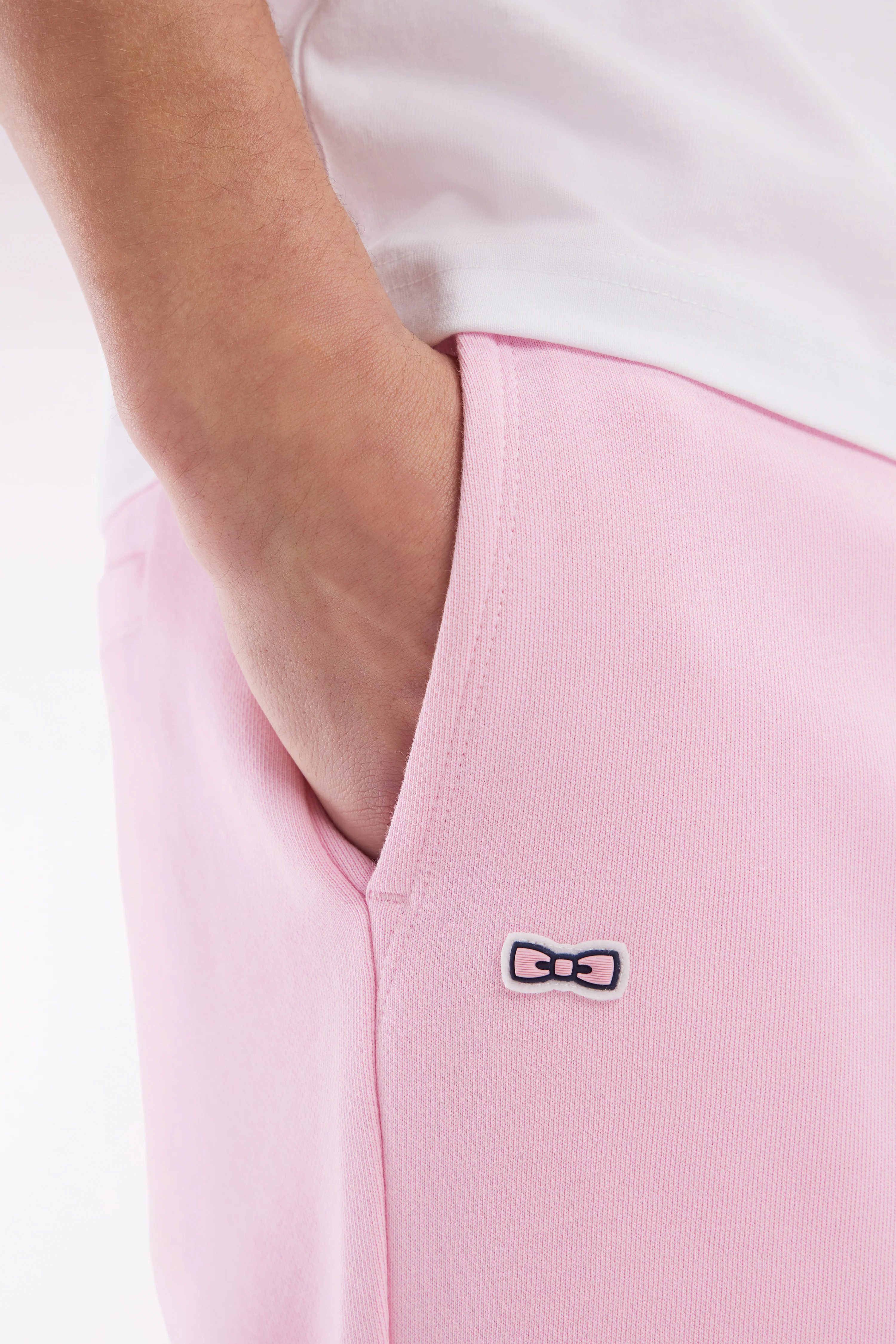 Short en molleton coton rose coupe décontractée - Image 5