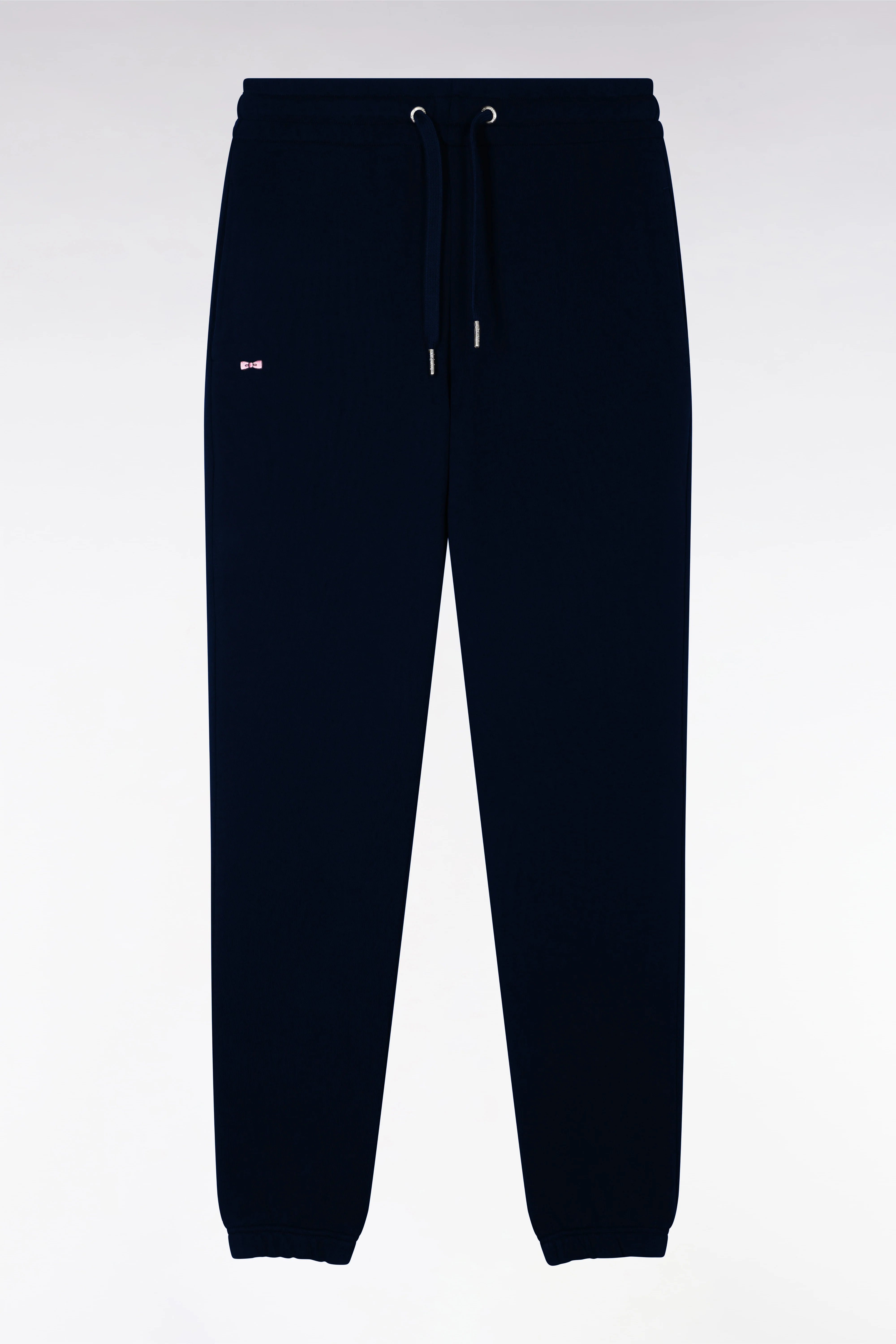 Jogging en molleton coton marine coupe droite