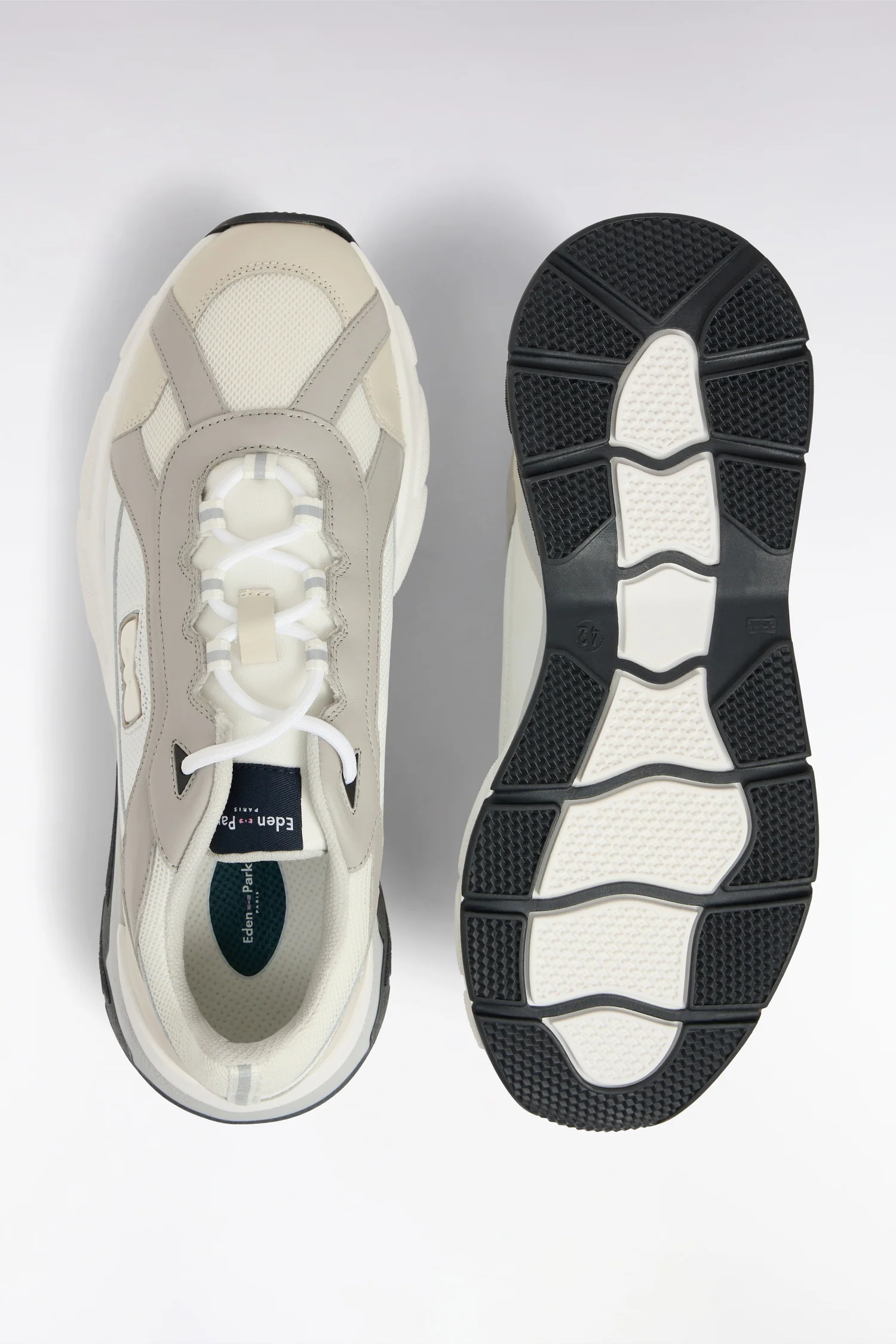 Sneakers larges en cuir blanches - Image 3