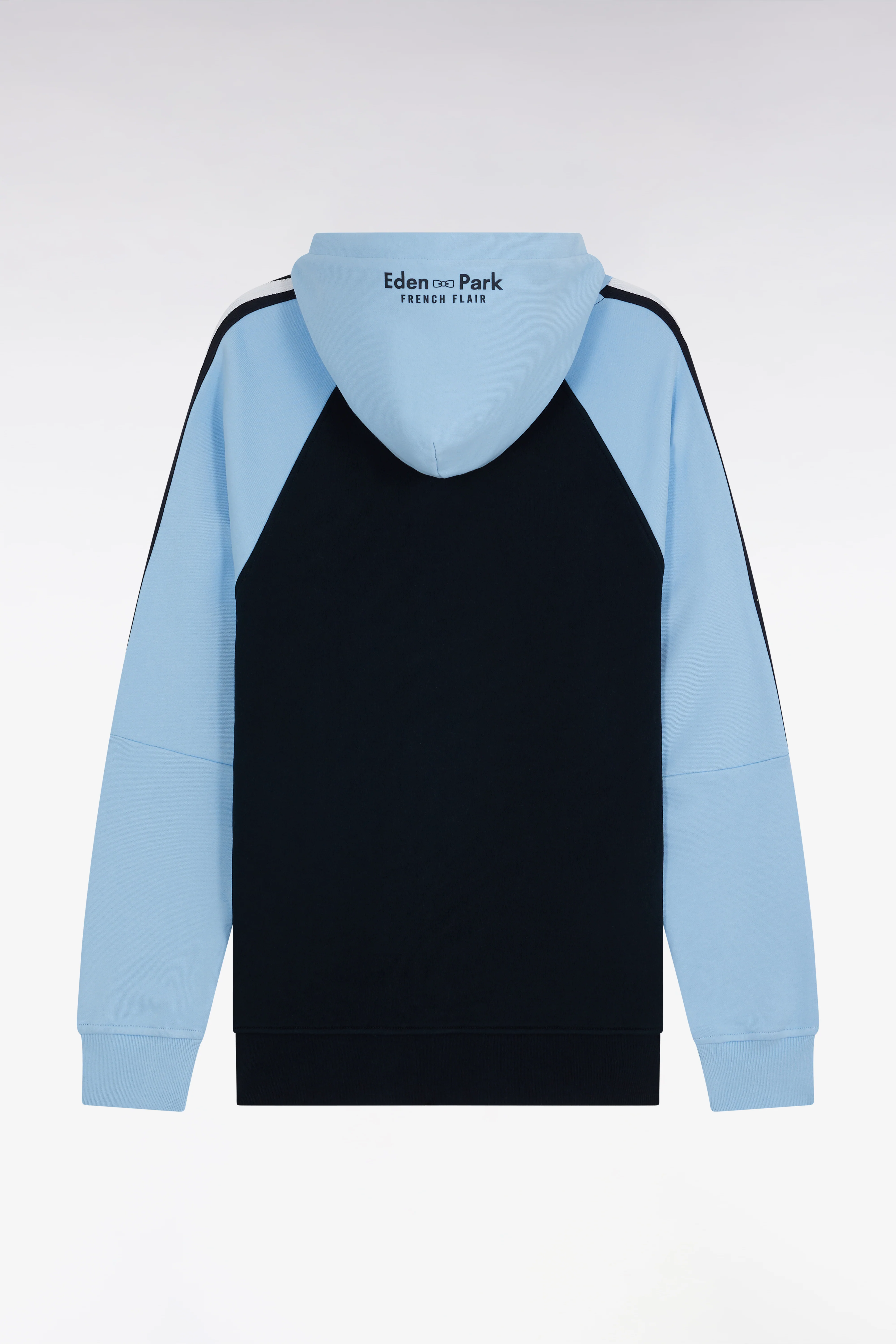 Sweatshirt à capuche en coton marine et ciel coupe décontractée - Image 2