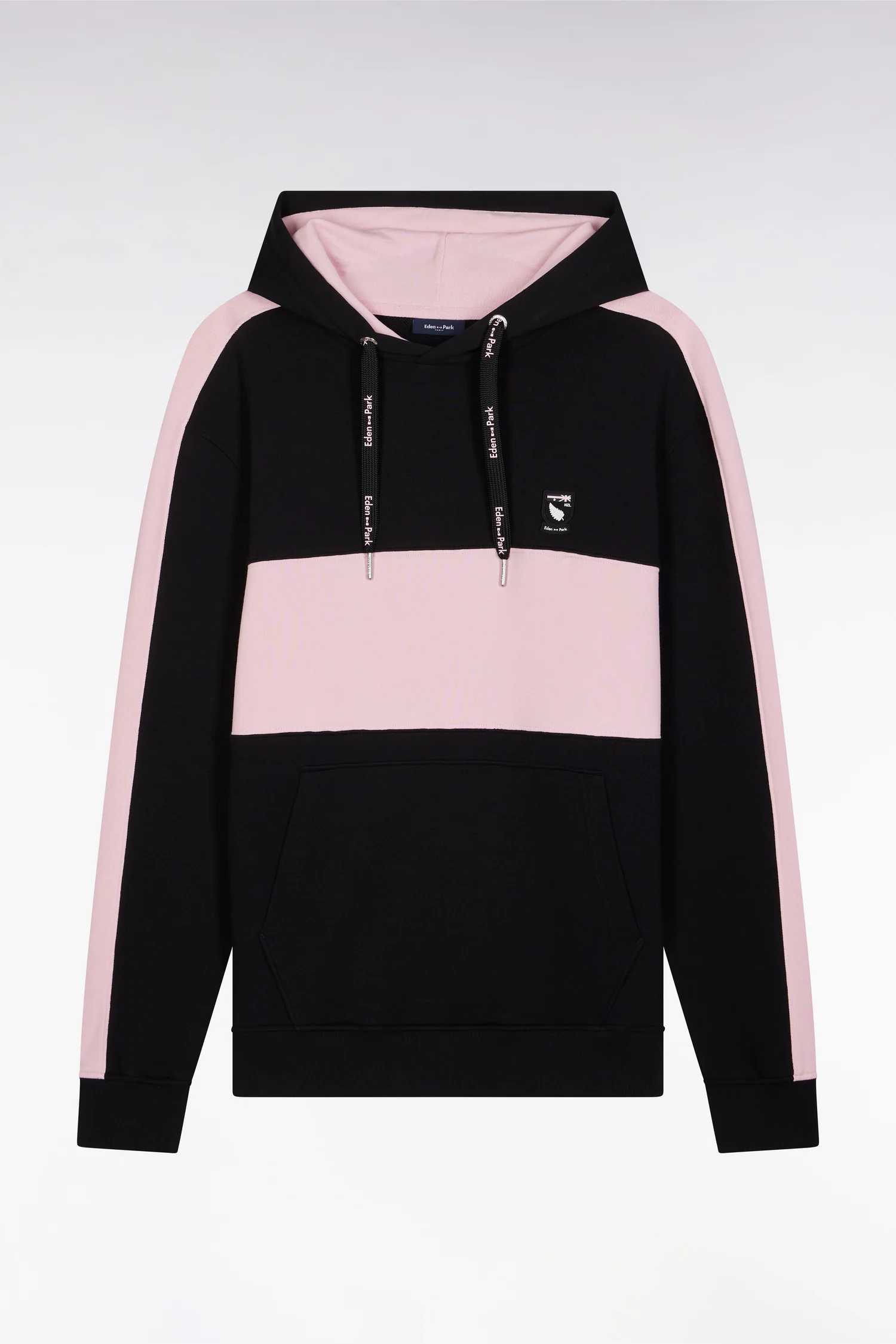 Sweatshirt à capuche New Zealand en coton noir coupe décontractée - Image 2