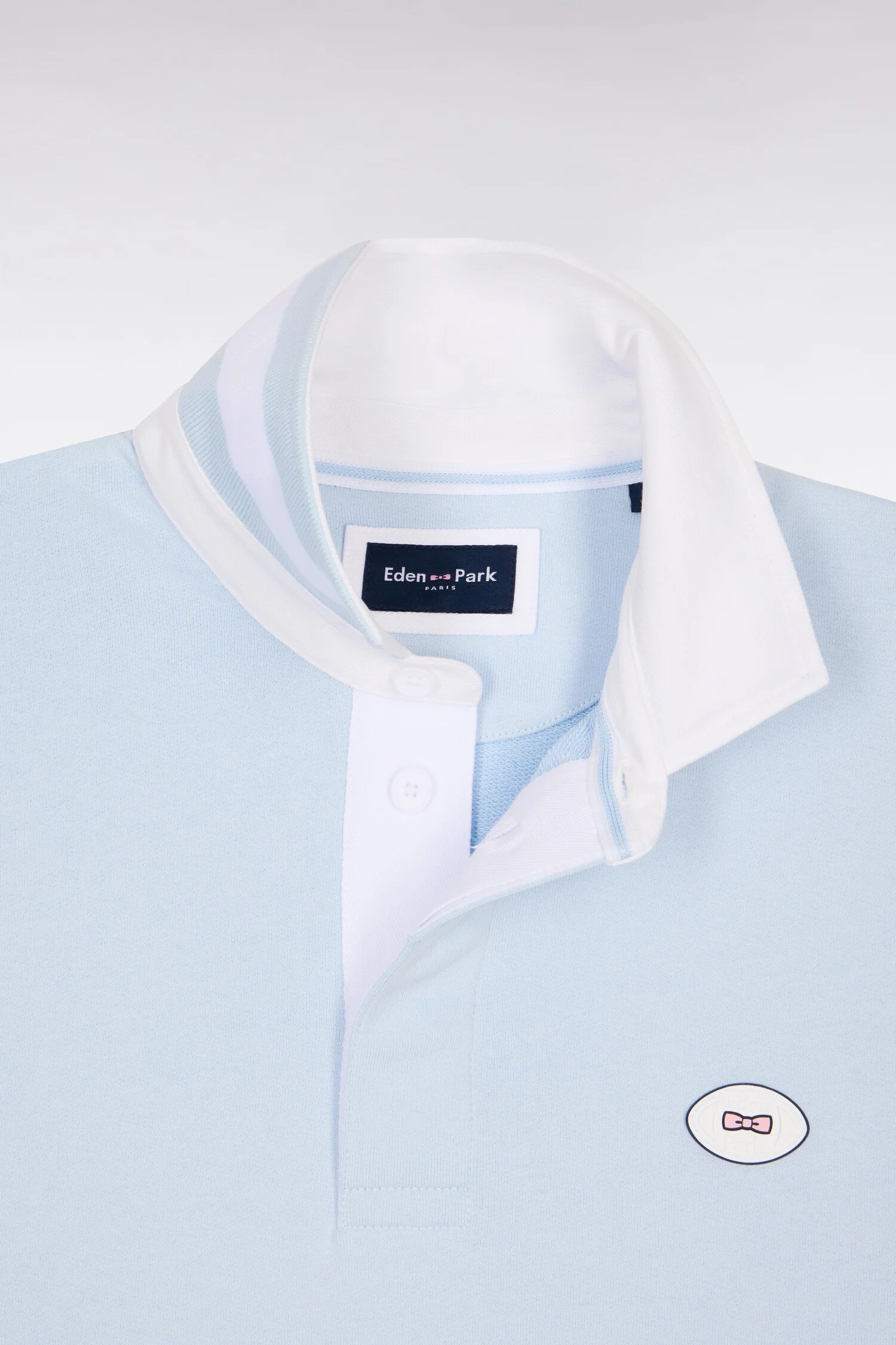 Sweatshirt col maillot en molleton ciel coupe regular - Image 6
