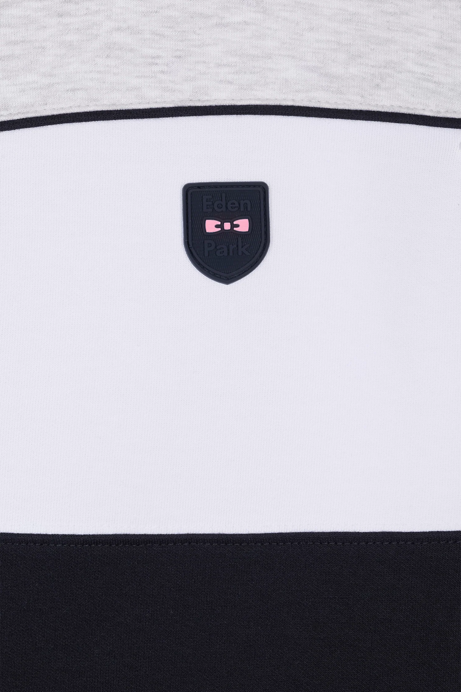 Sweatshirt zippé en coton interlock gris coupe droite - Image 6