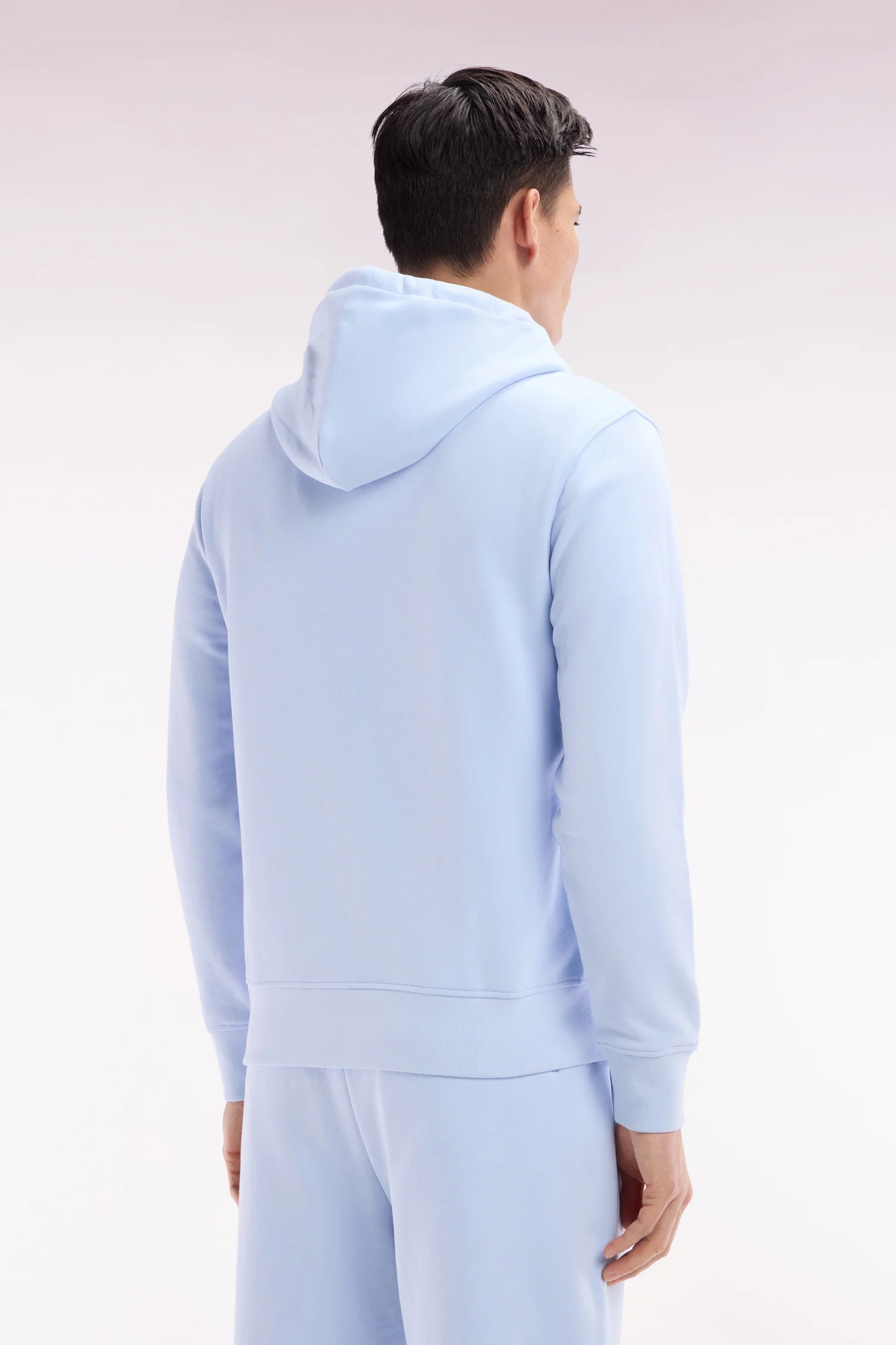 Sweatshirt zippé en molleton coton ciel coupe droite - Image 5